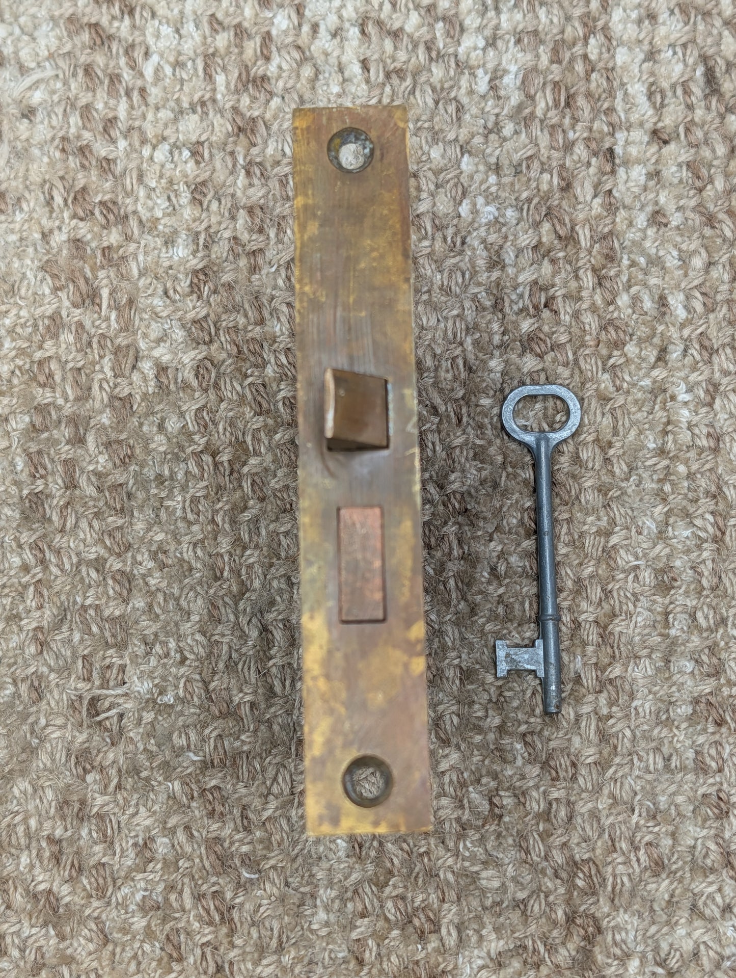 Antique Interior Mortise Lock Door Hardware #5164 (4-8-12) With Key