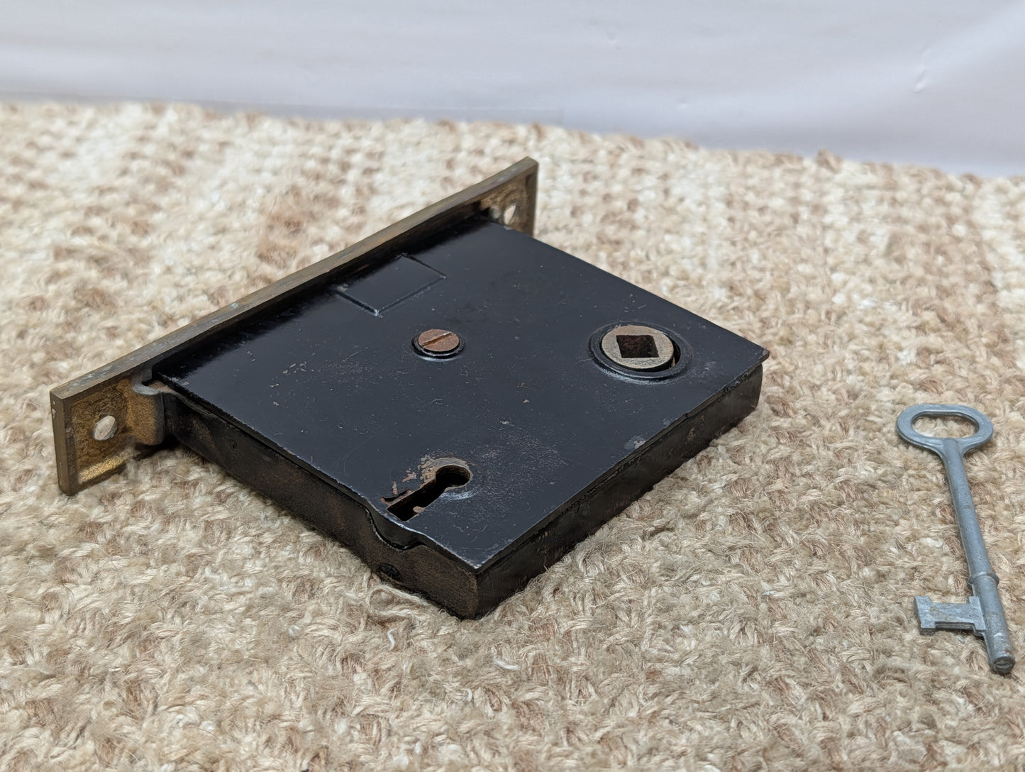Antique Interior Mortise Lock Door Hardware #5164 (4-8-12) With Key