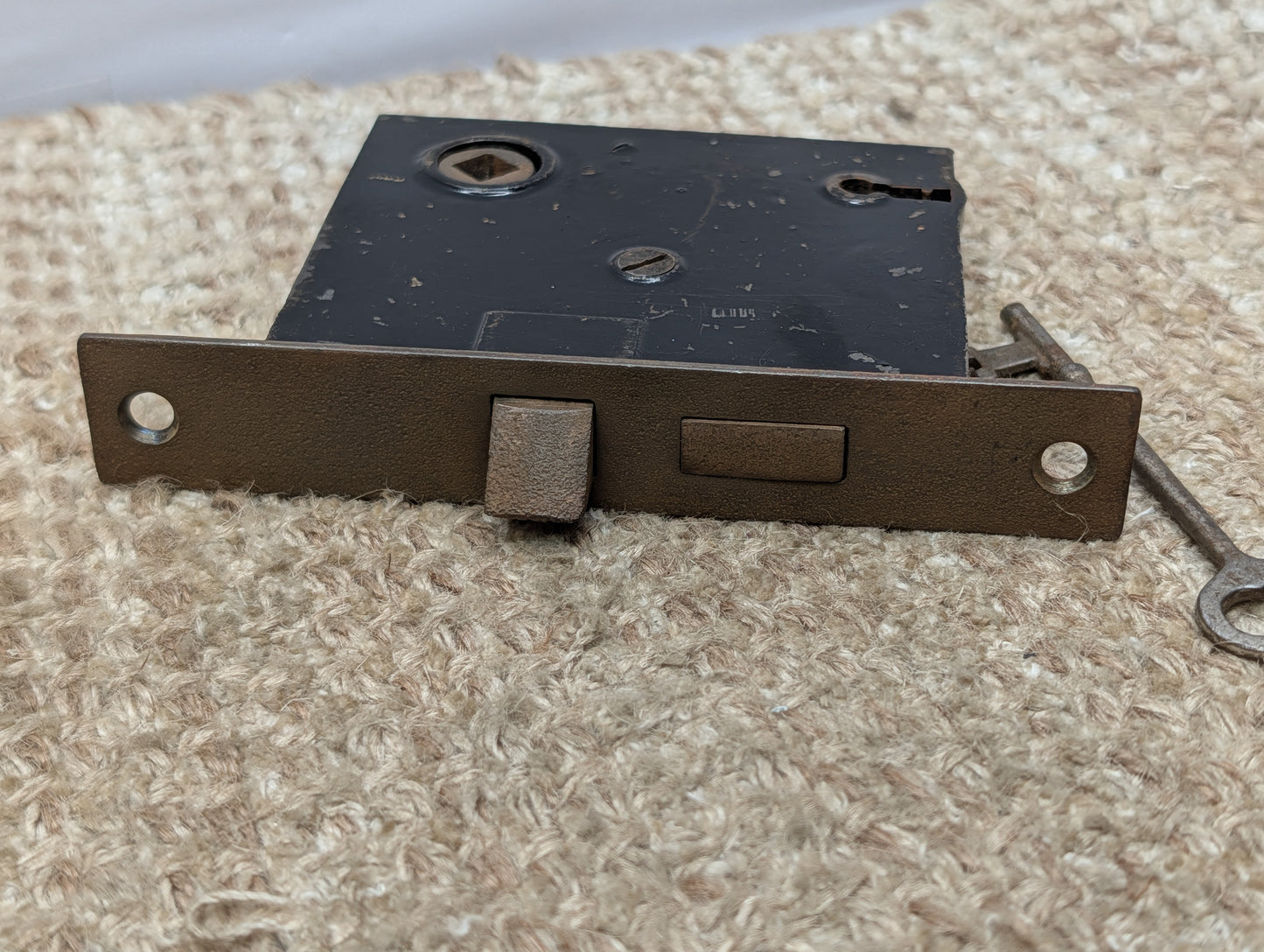 Antique Interior Mortise Lock Door Hardware #5164 (4-8-12) With Key