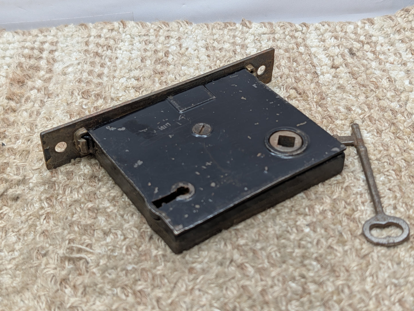 Antique Interior Mortise Lock Door Hardware #5164 (4-8-12) With Key