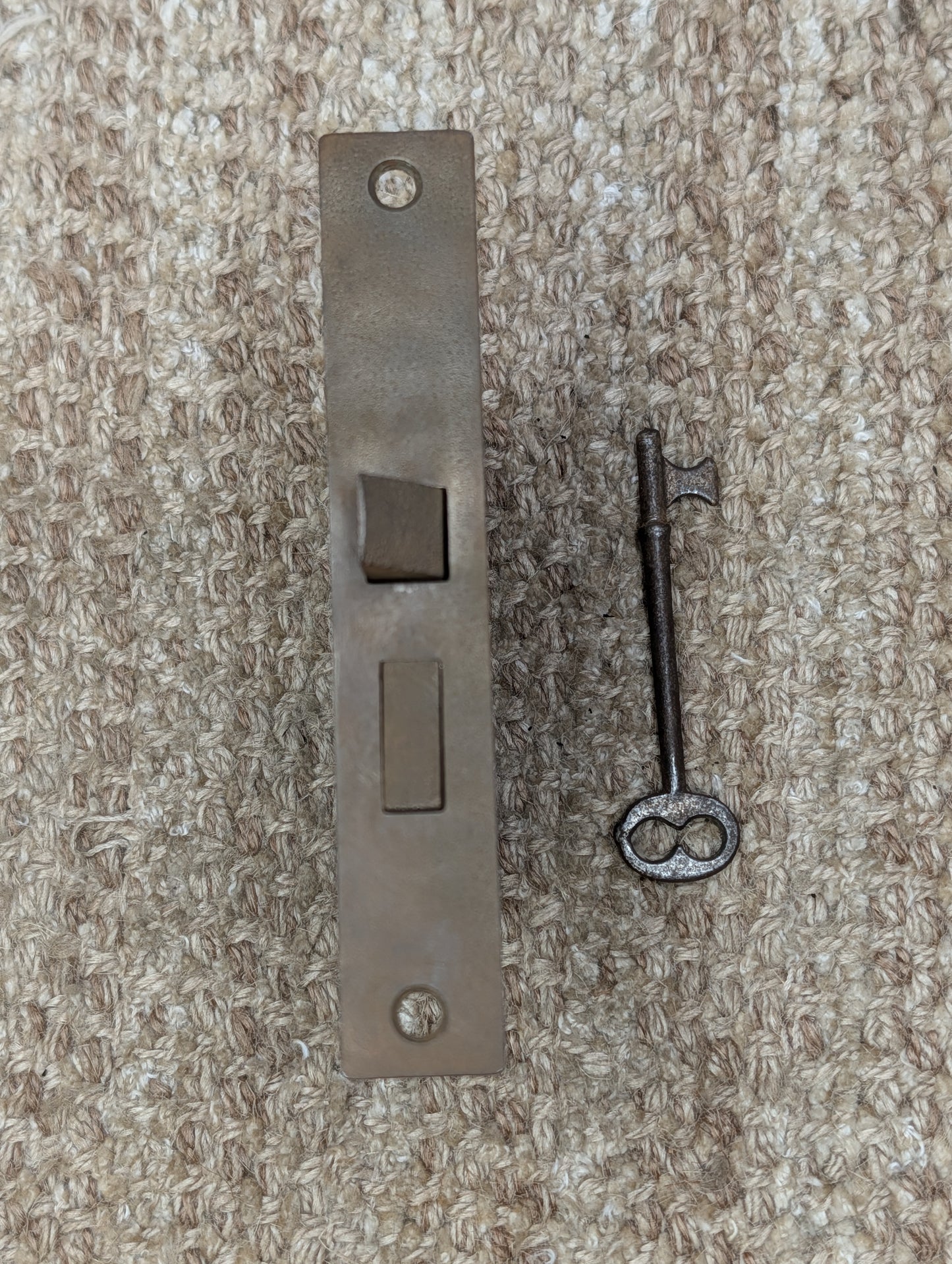 Antique Interior Mortise Lock Door Hardware #5164 (4-8-12) With Key
