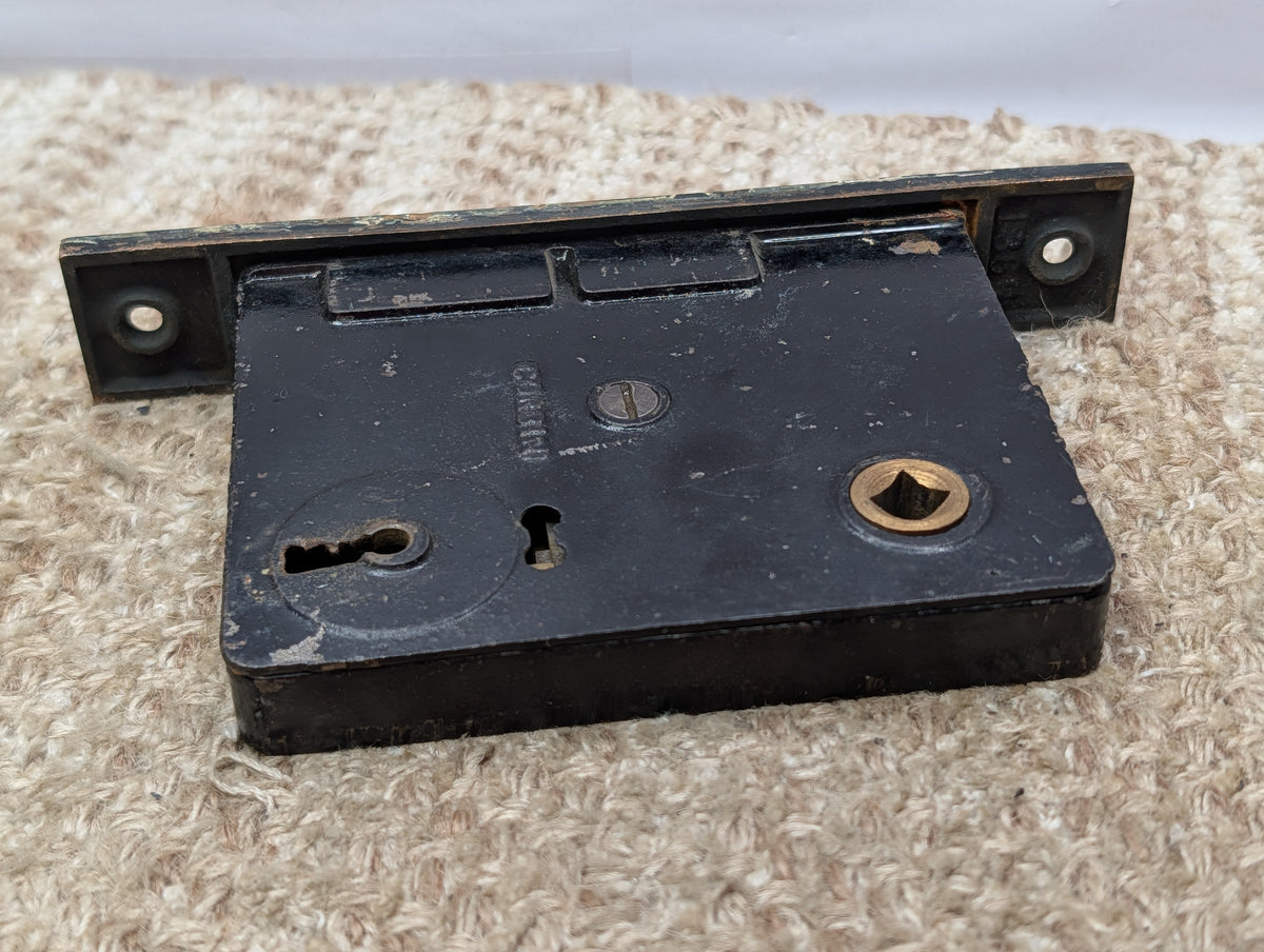Antique Interior Corbin Mortise Lock Door Hardware #1365 1/2 With Key