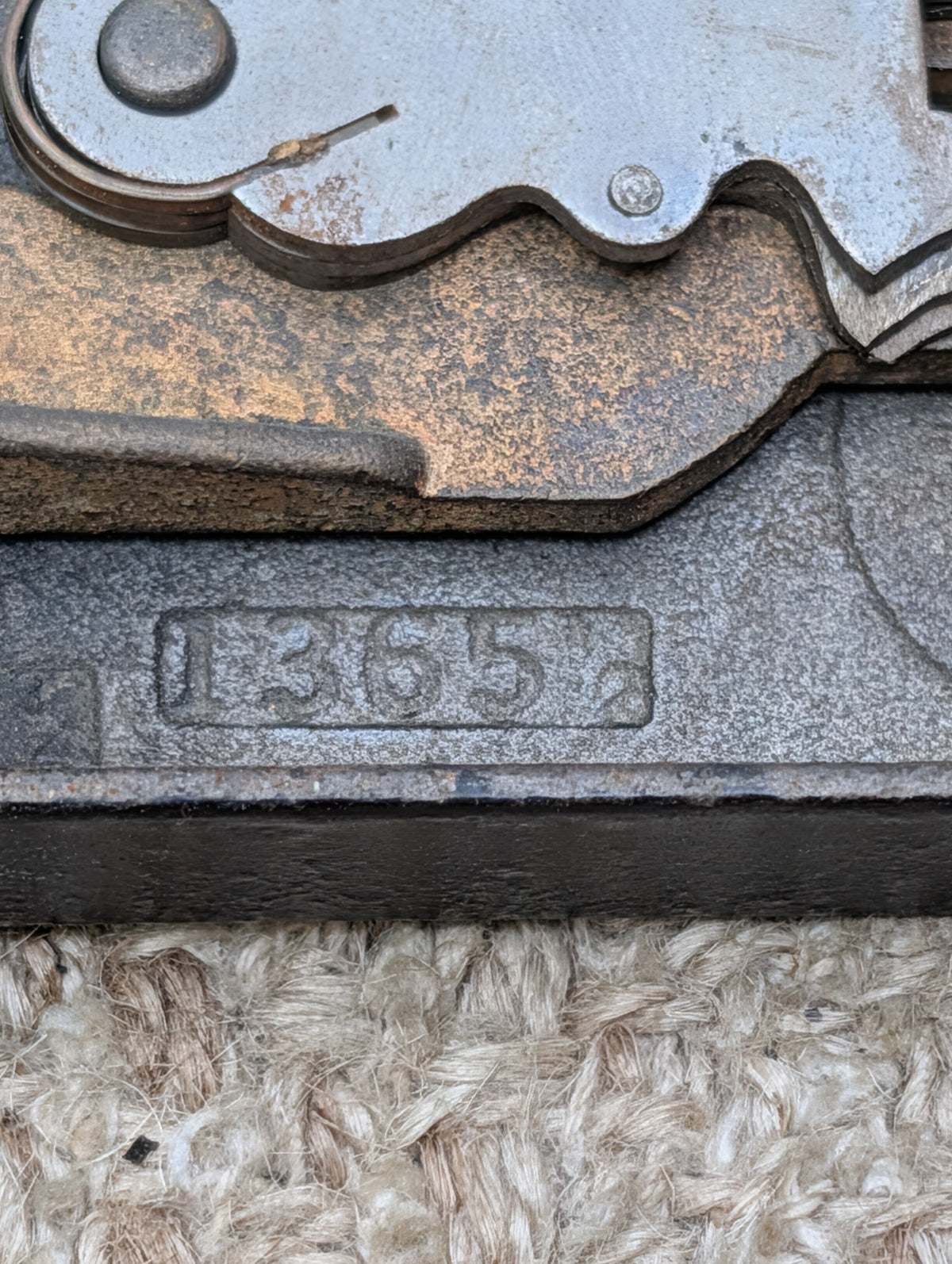 Antique Interior Corbin Mortise Lock Door Hardware #1365 1/2 With Key