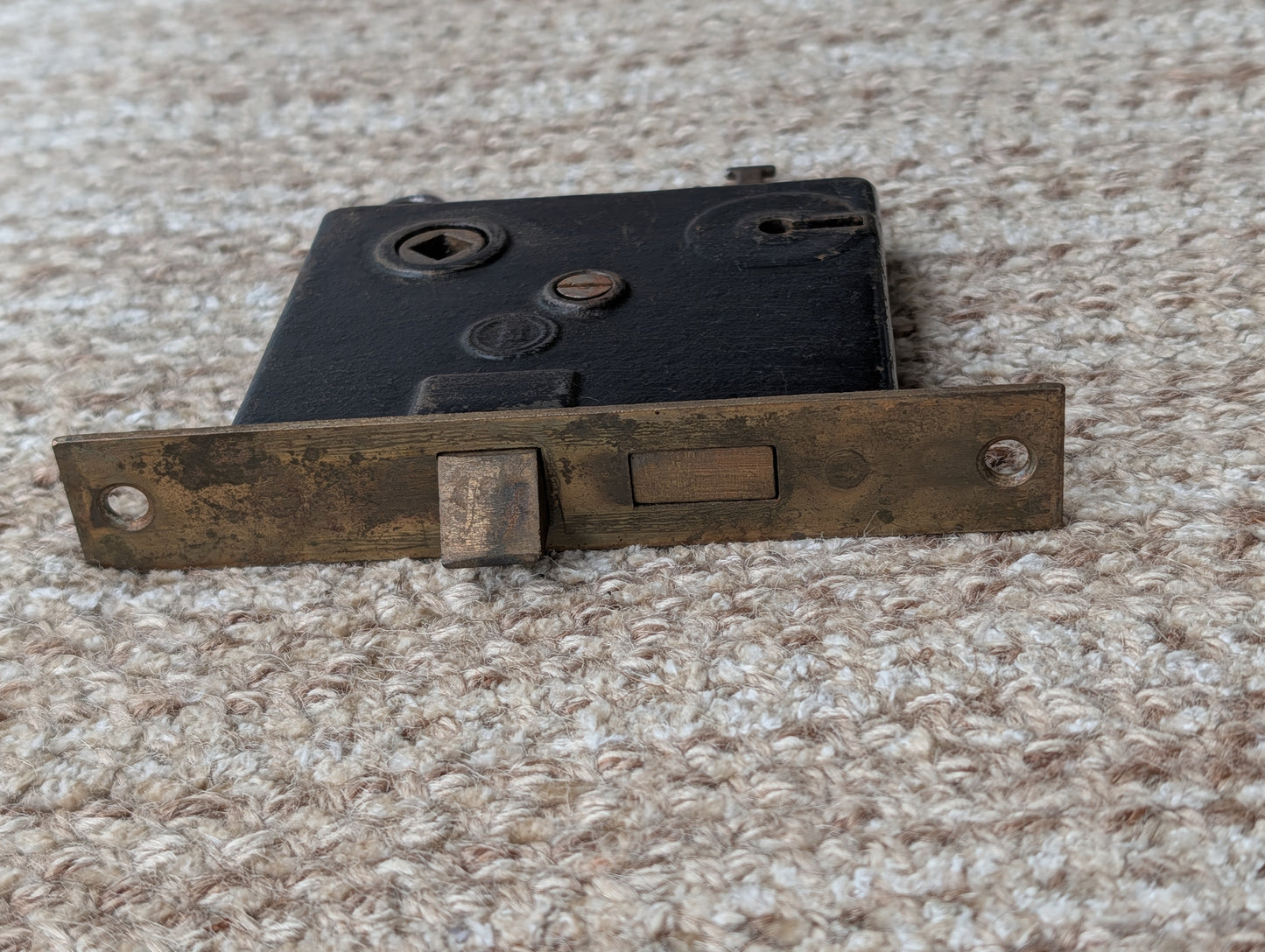 Antique Interior Penn Mortise Lock Door Hardware #2327 With Key