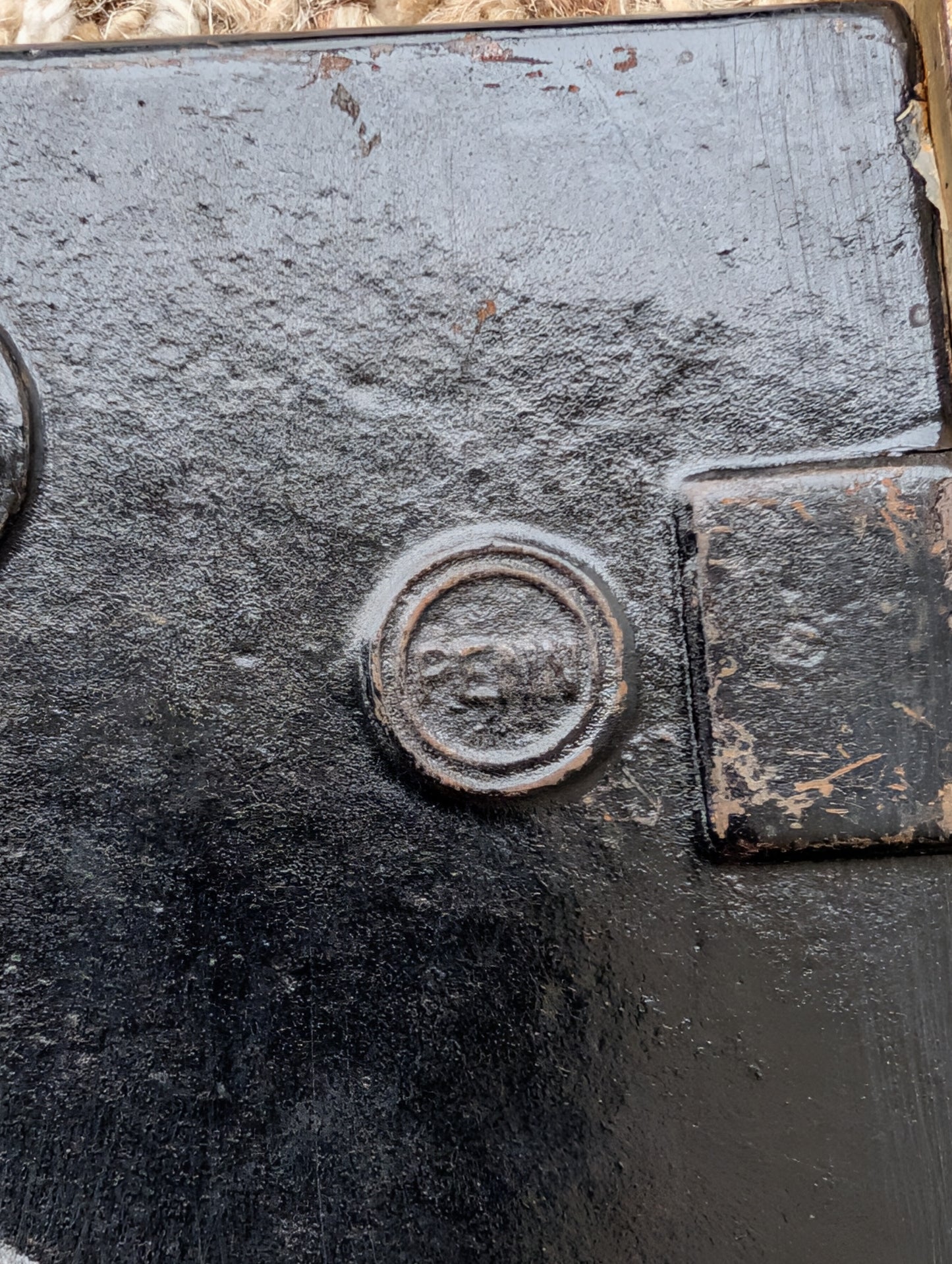 Antique Interior Penn Mortise Lock Door Hardware #2327 With Key