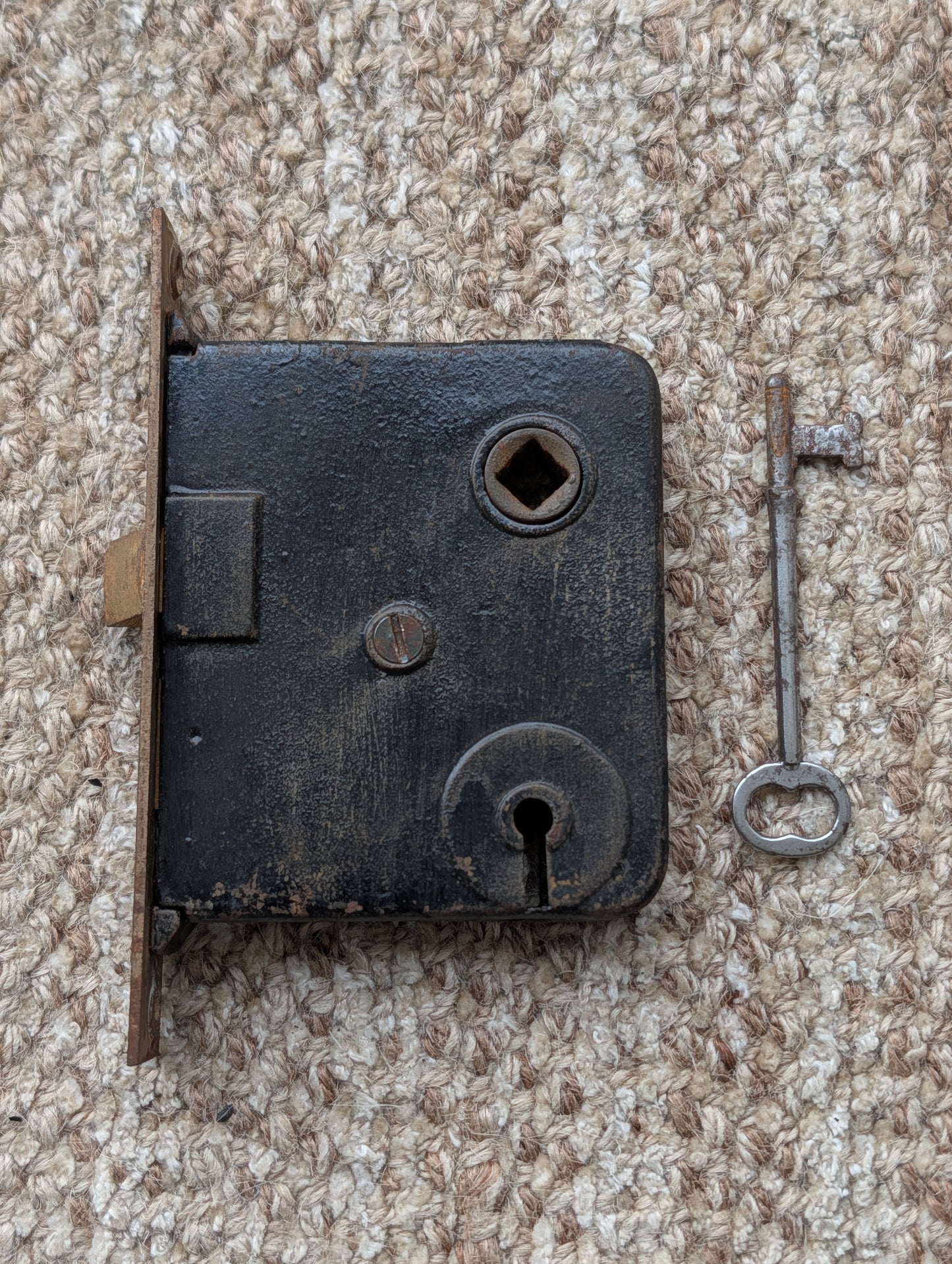 Antique Interior Mortise Lock Door Hardware  #8 A With Key