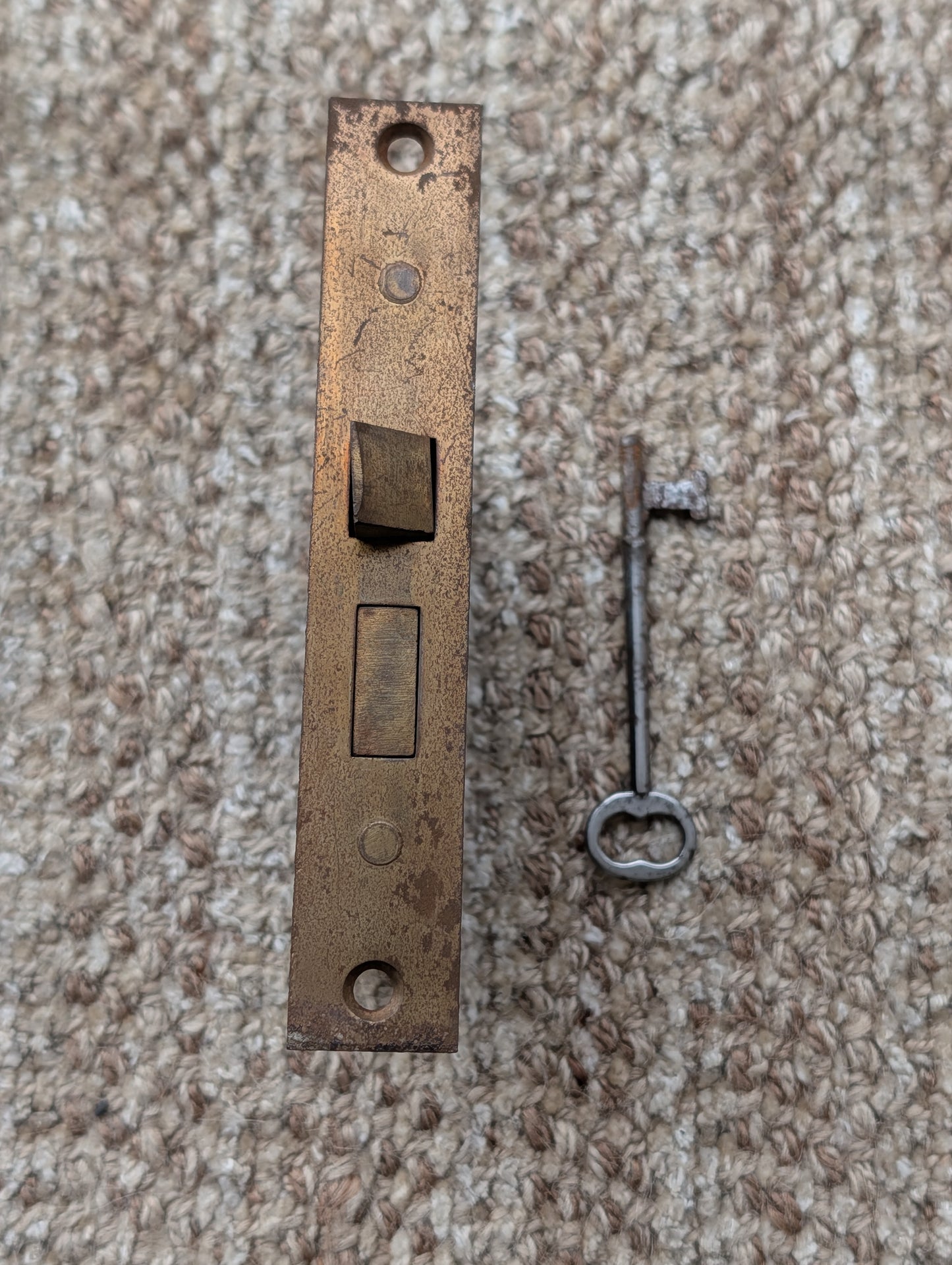 Antique Interior Mortise Lock Door Hardware  #8 A With Key