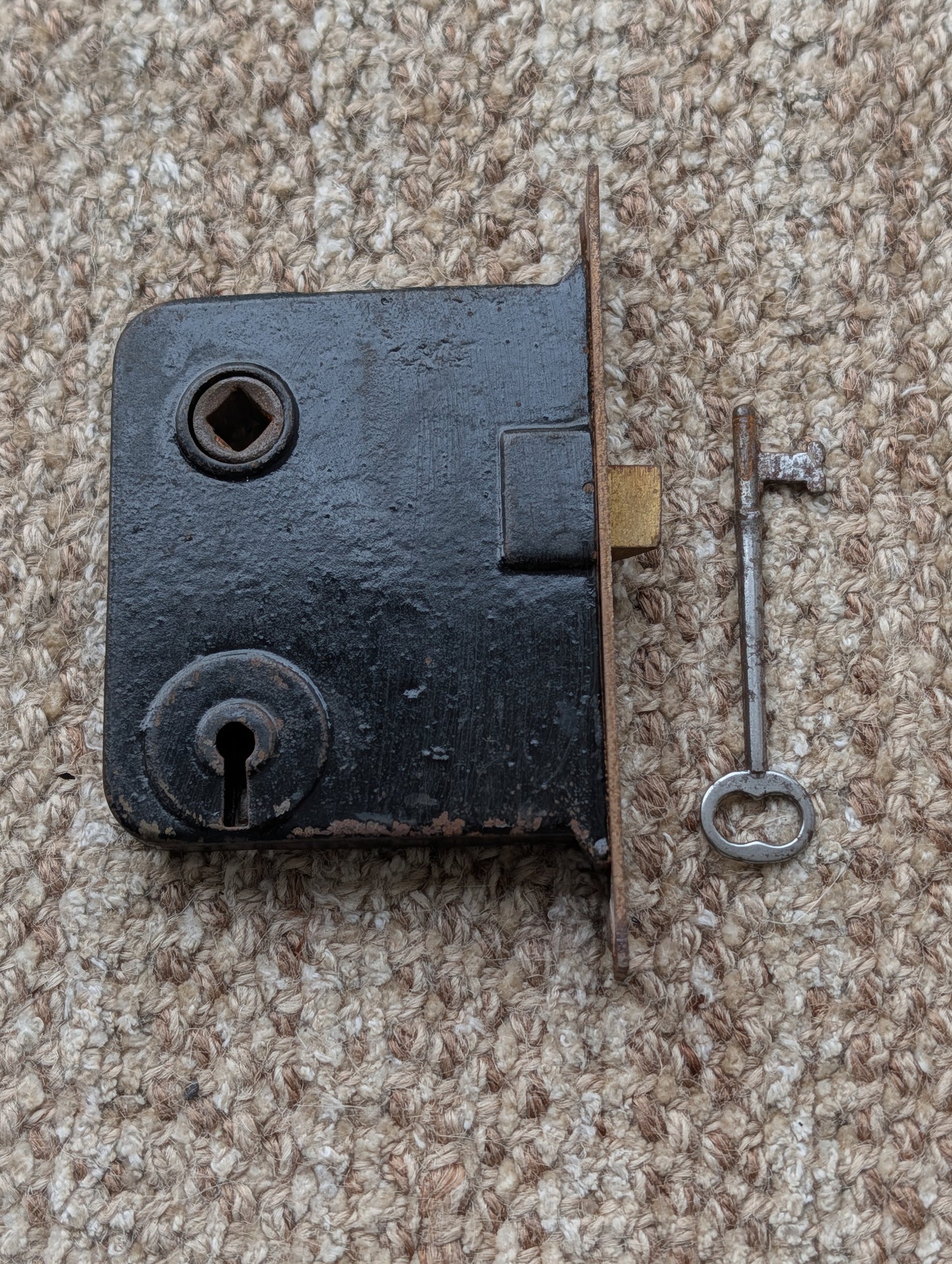 Antique Interior Mortise Lock Door Hardware  #8 A With Key