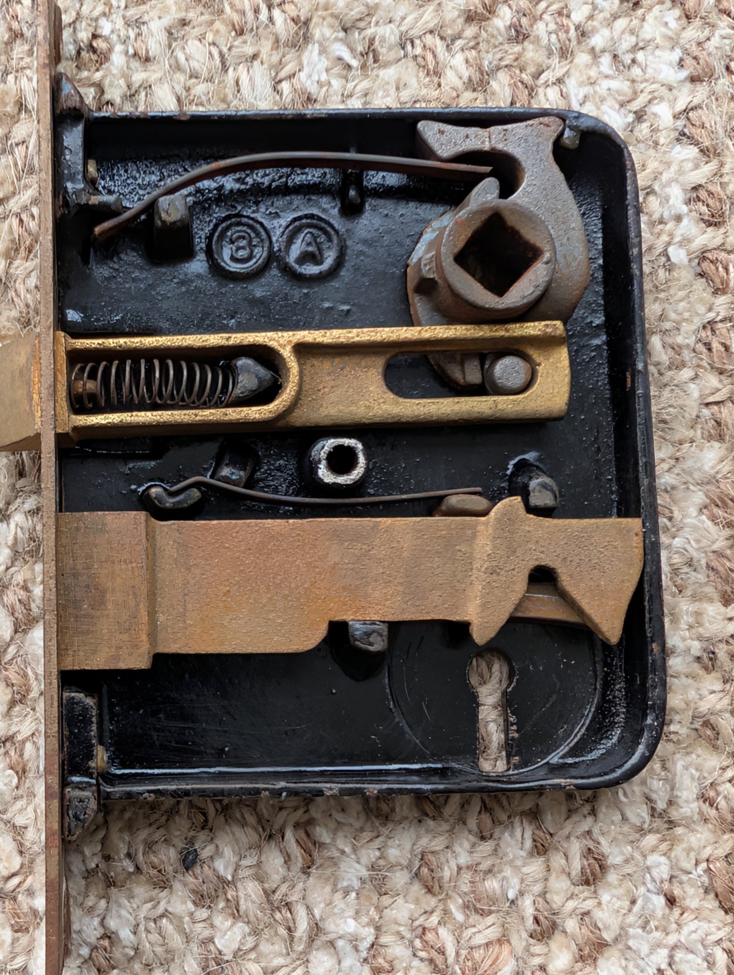 Antique Interior Mortise Lock Door Hardware  #8 A With Key