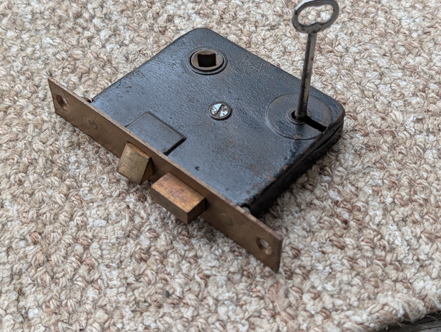 Antique Interior Mortise Lock Door Hardware  #8 A With Key