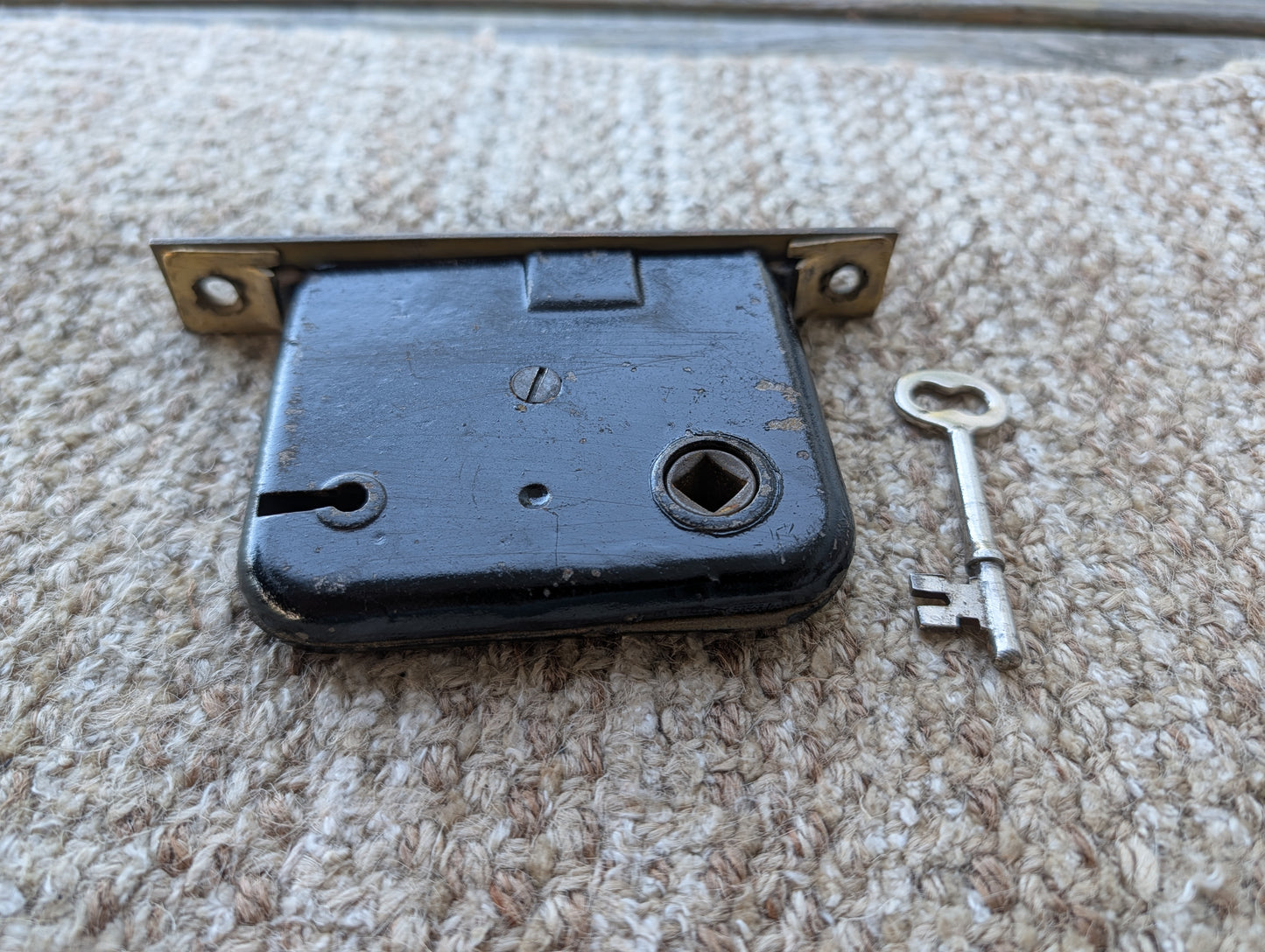 Antique Interior Mortise Lock Door Hardware  #3109 With Key