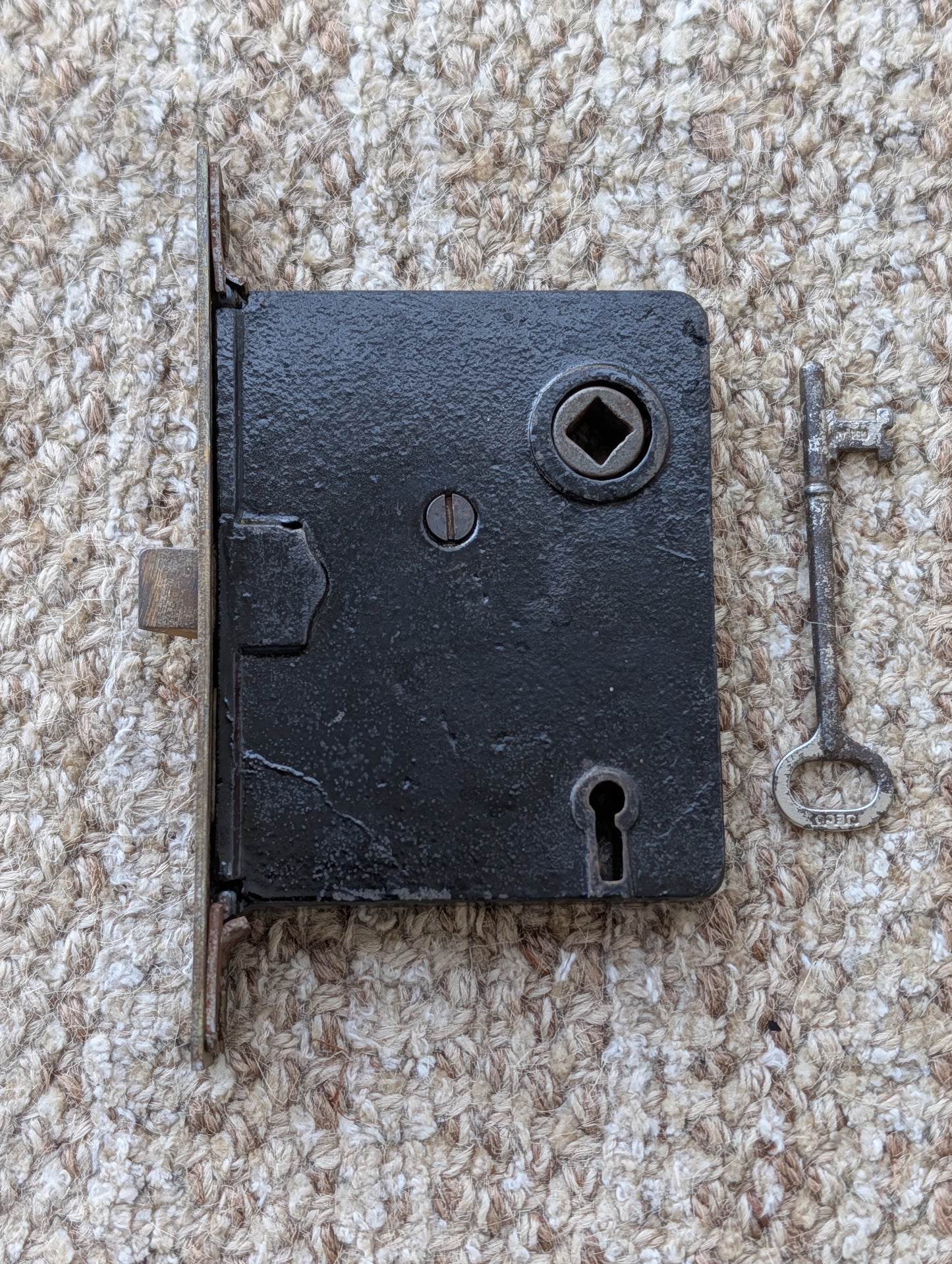 Antique Interior Skillman Mortise Lock Door Hardware With Key