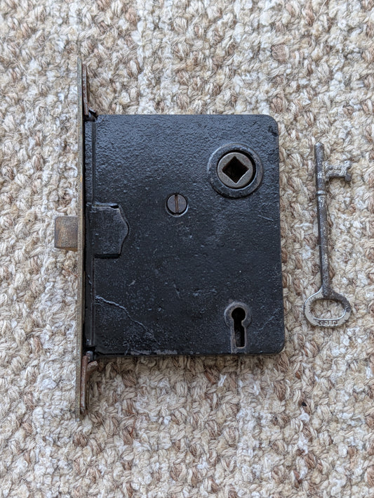 Antique Interior Skillman Mortise Lock Door Hardware With Key