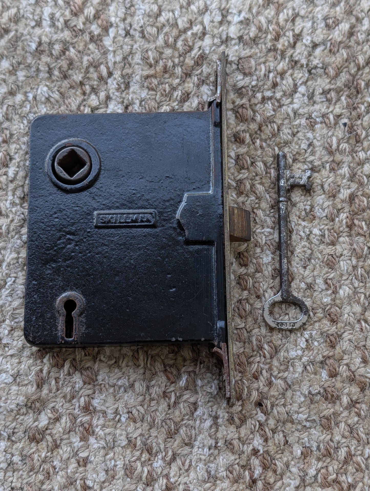 Antique Interior Skillman Mortise Lock Door Hardware With Key