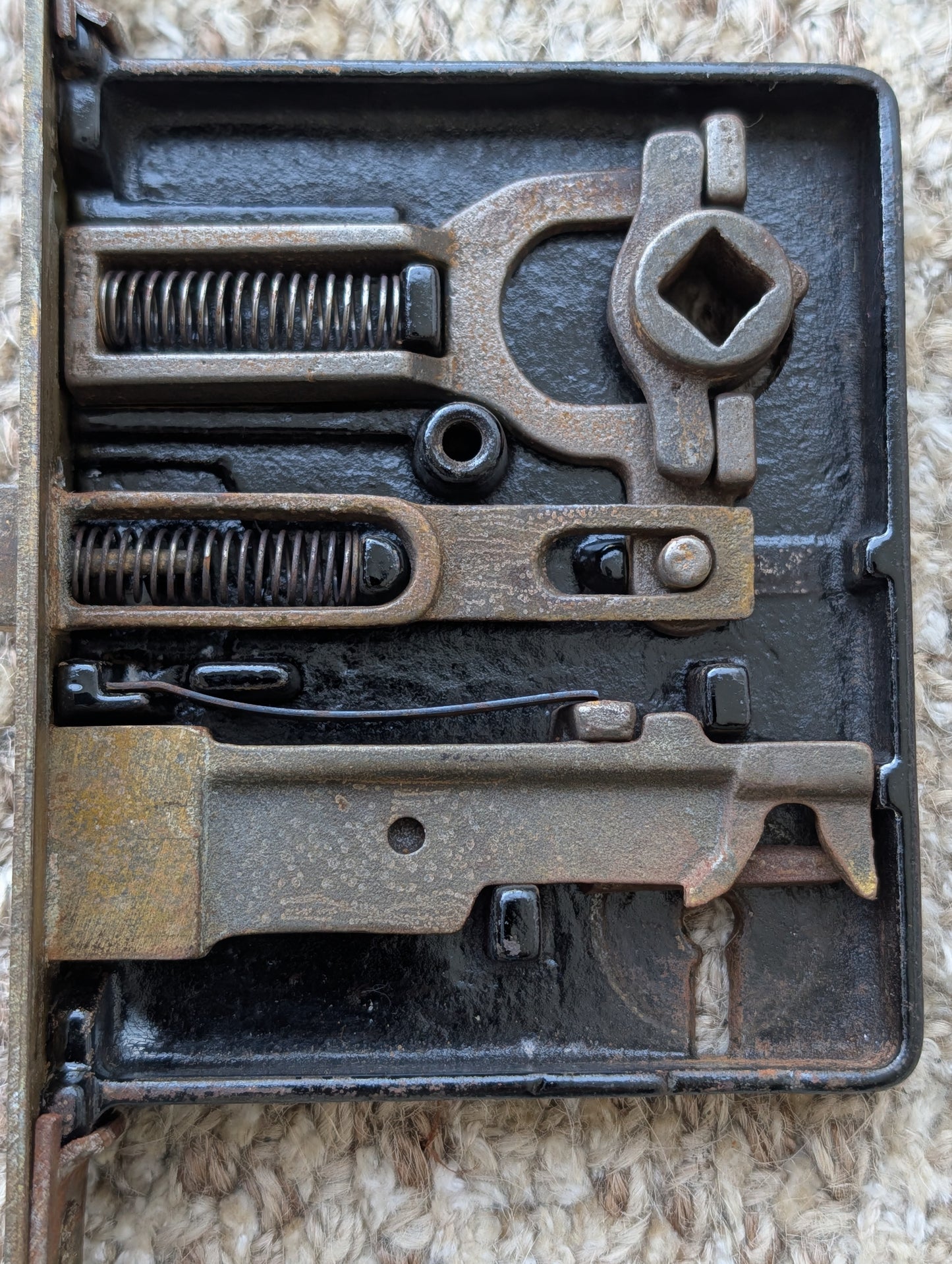 Antique Interior Skillman Mortise Lock Door Hardware With Key