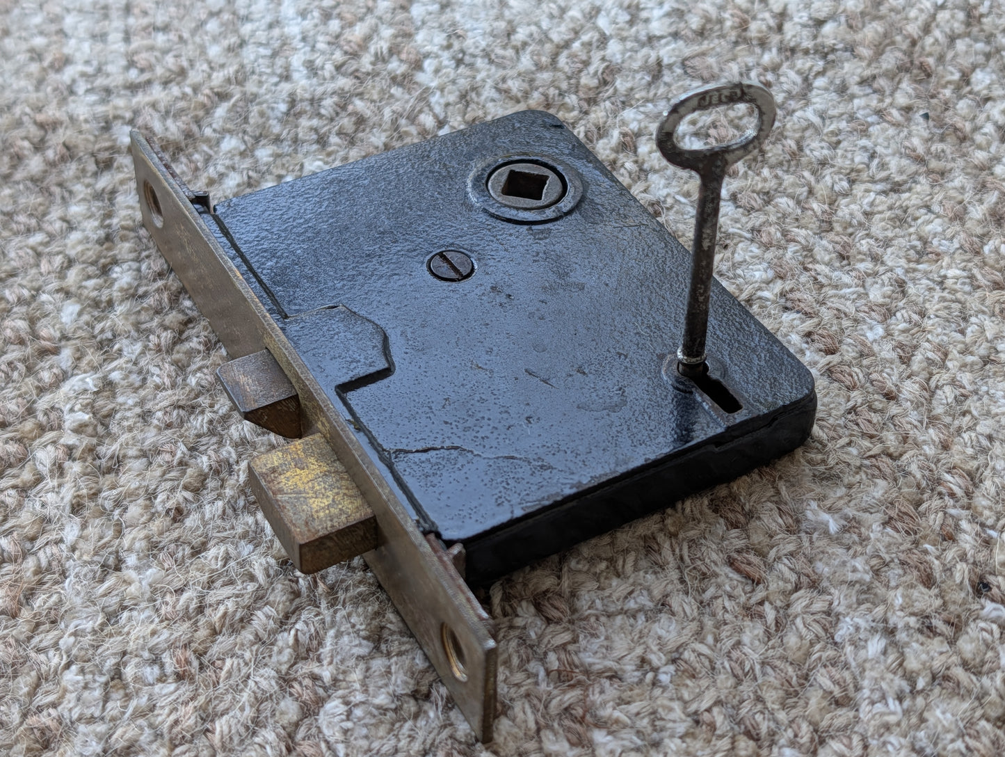 Antique Interior Skillman Mortise Lock Door Hardware With Key