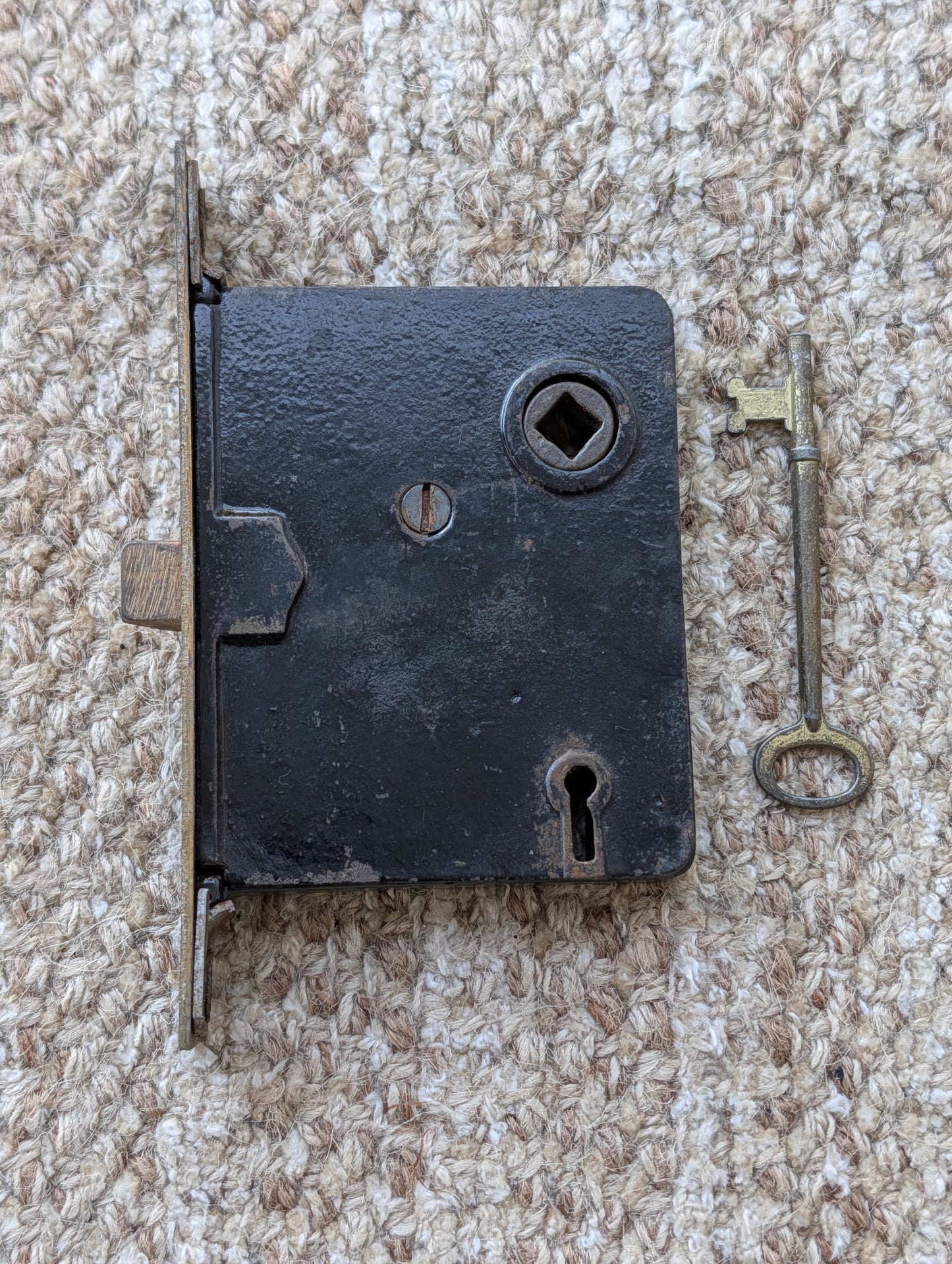 Antique Interior Skillman Mortise Lock Door Hardware With Key