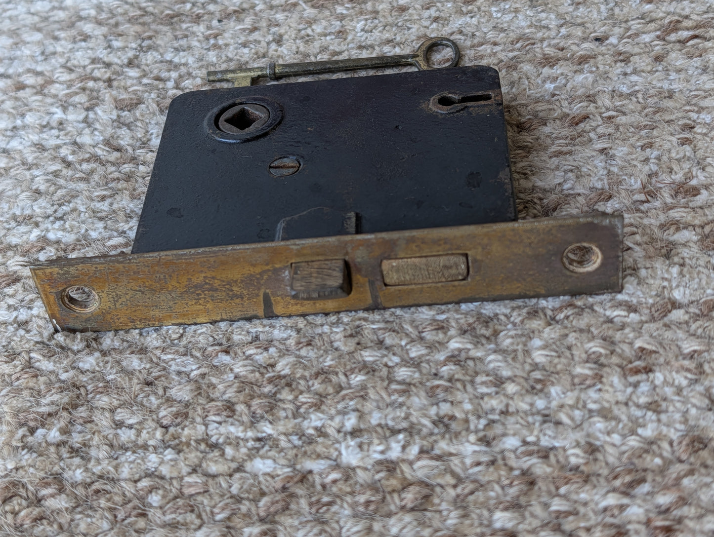 Antique Interior Skillman Mortise Lock Door Hardware With Key