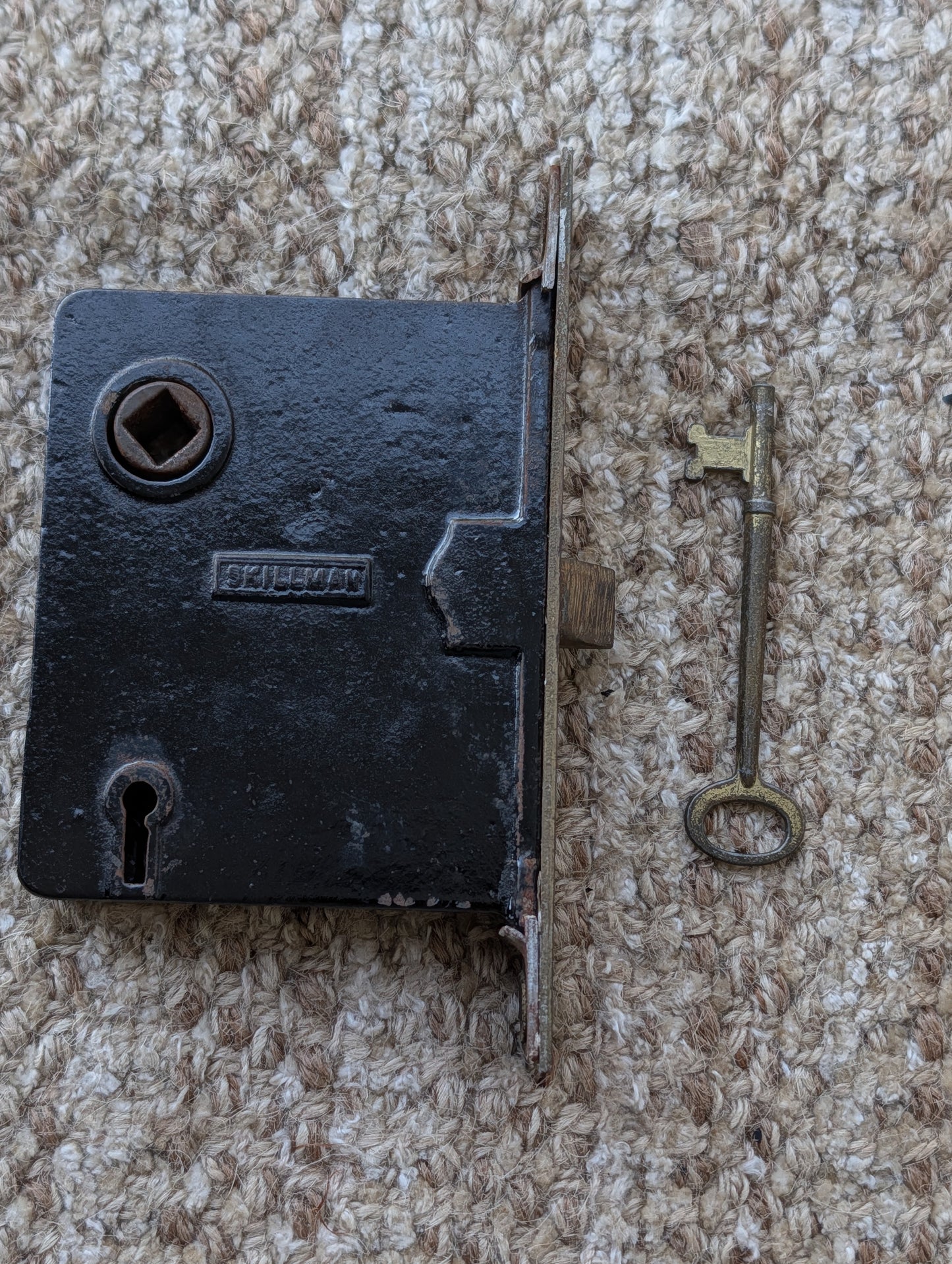 Antique Interior Skillman Mortise Lock Door Hardware With Key
