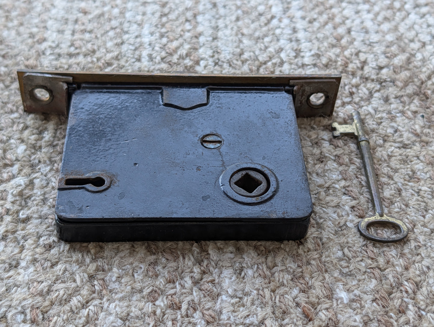 Antique Interior Skillman Mortise Lock Door Hardware With Key