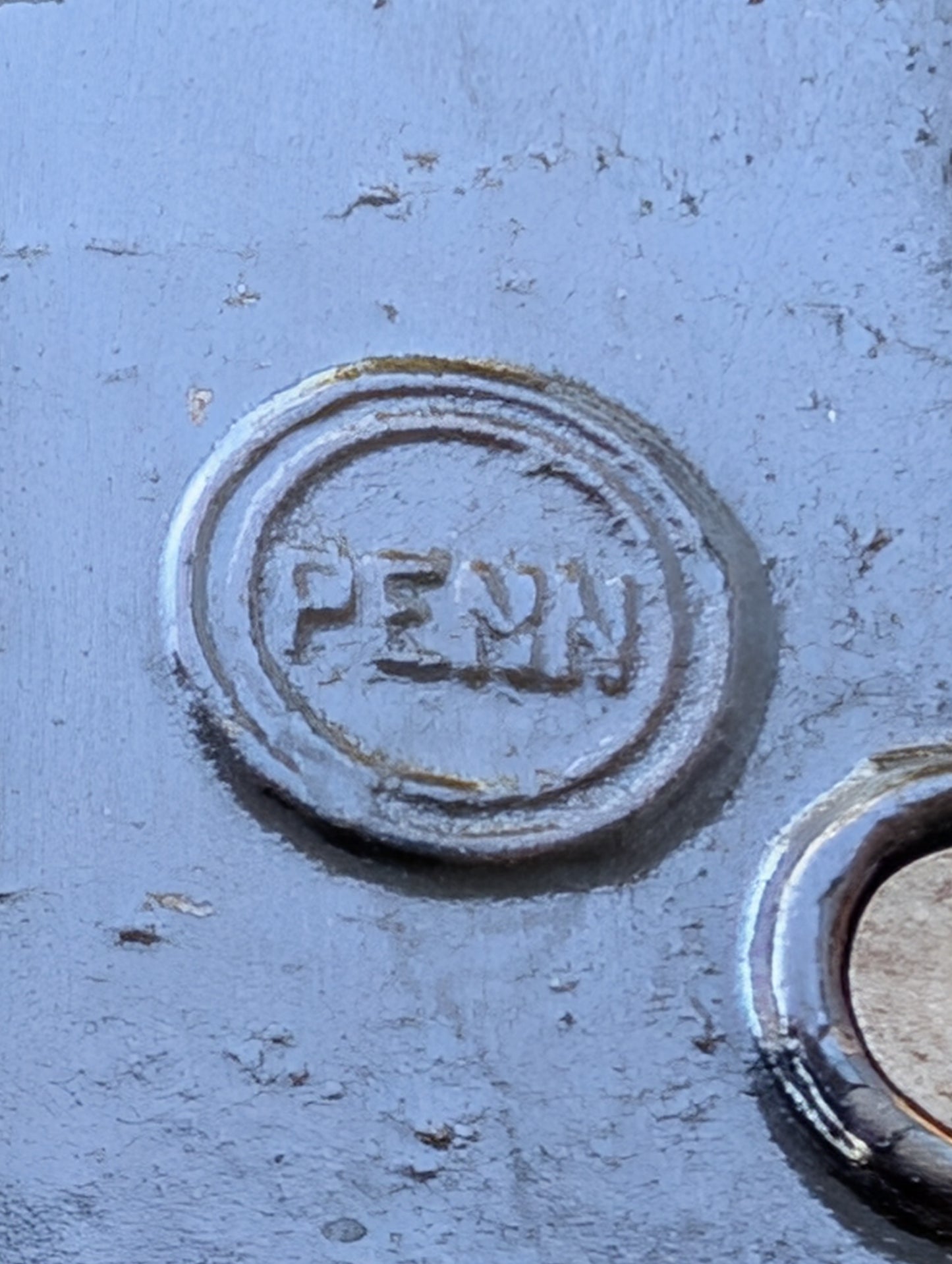 Antique Interior Penn Mortise Lock Door Hardware #2327 With Key