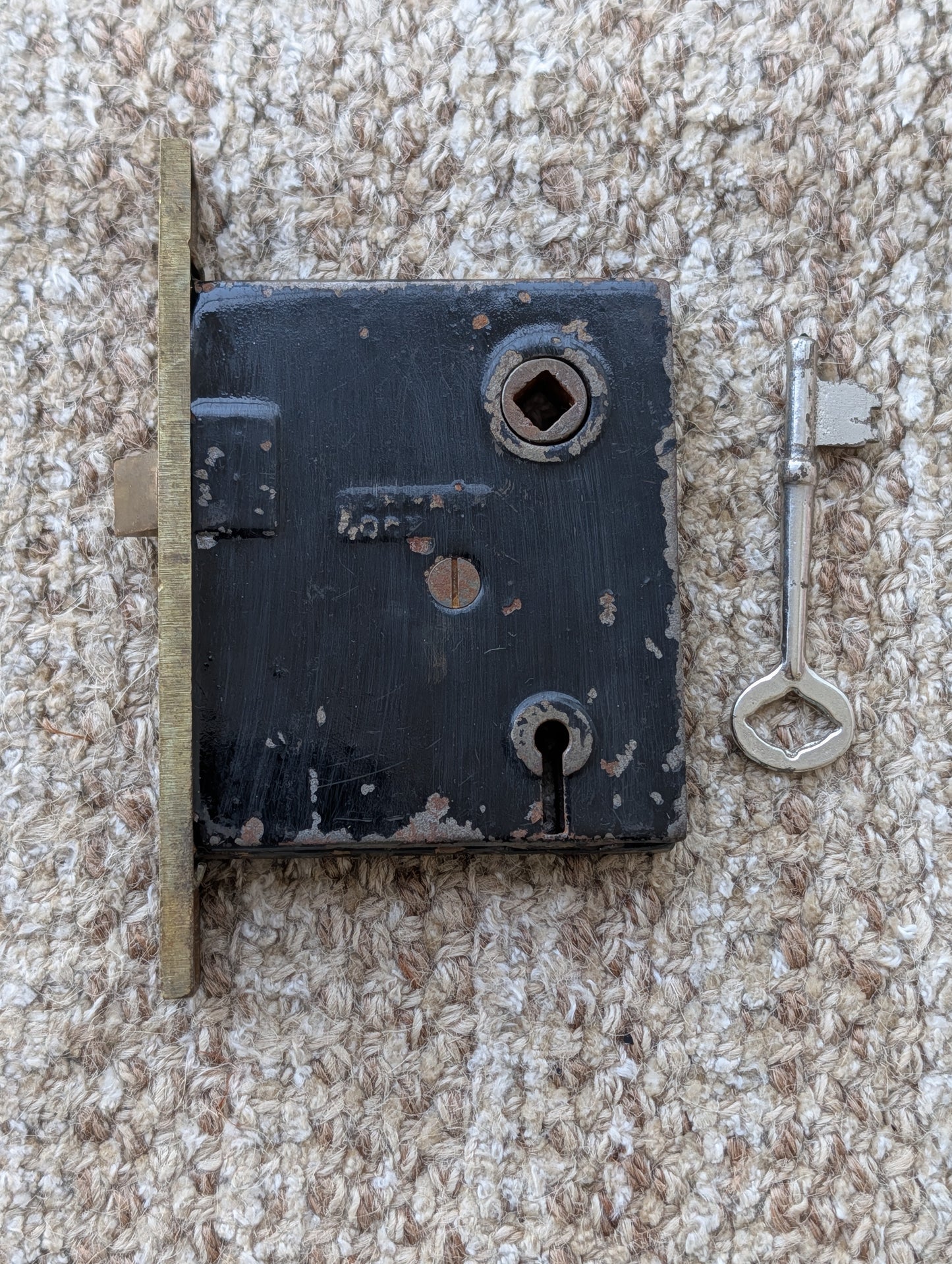 Antique Interior Norwalk Mortise Lock Door Hardware #9420 With Key
