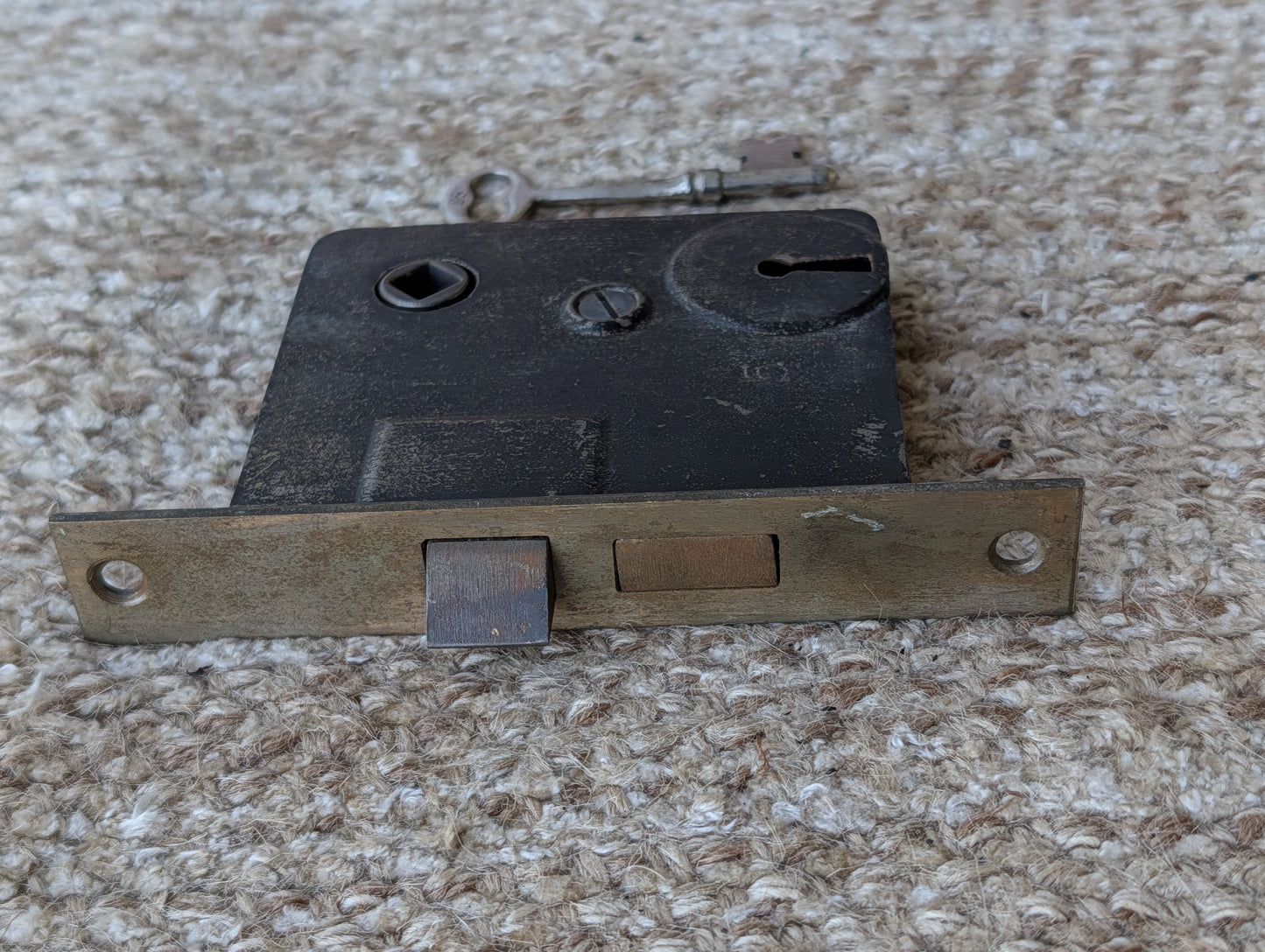 Antique Interior Mortise Lock Door Hardware #5 C 5 With Key
