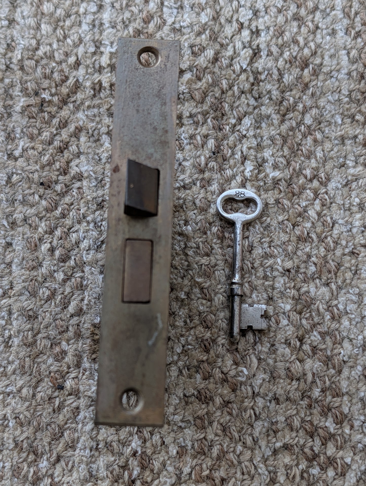Antique Interior Mortise Lock Door Hardware #5 C 5 With Key