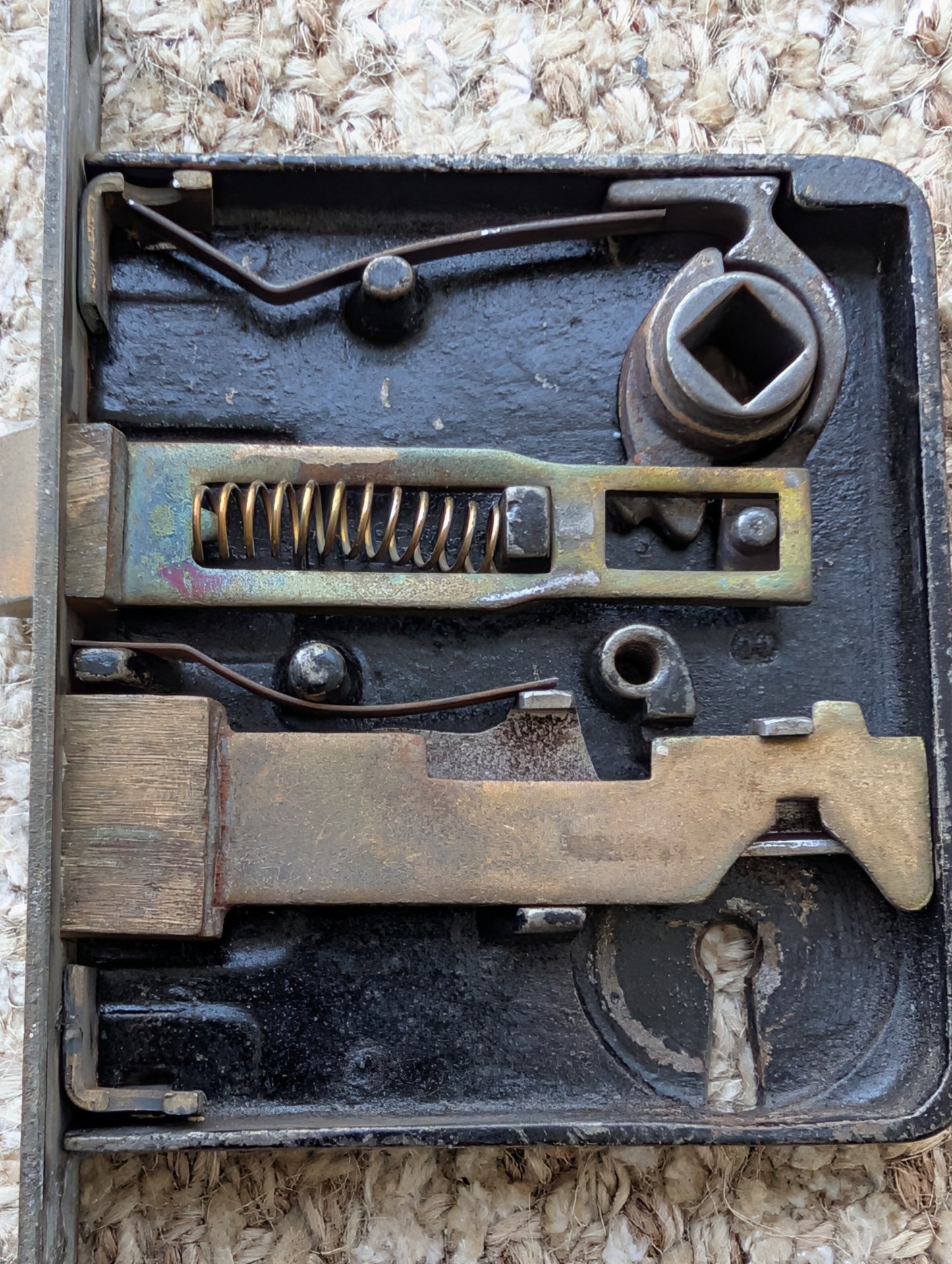 Antique Interior Mortise Lock Door Hardware #5 C 5 With Key