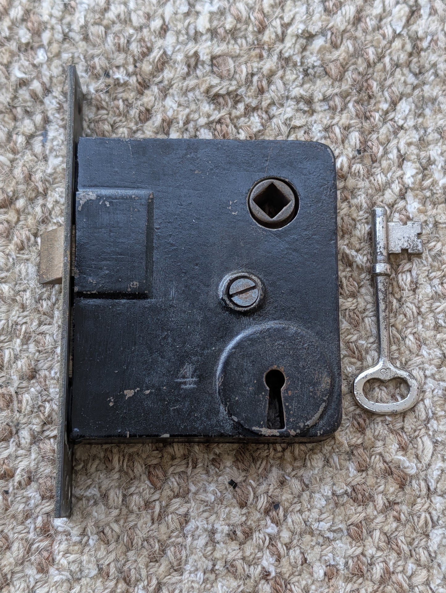 Antique Interior Mortise Lock Door Hardware #U 4 U With Key