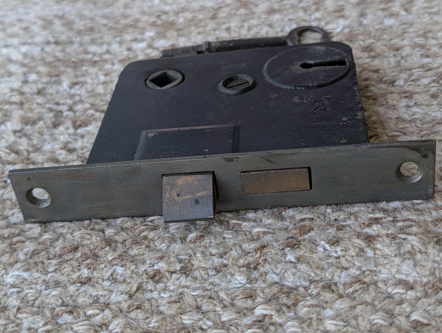Antique Interior Mortise Lock Door Hardware #2 U S With Key