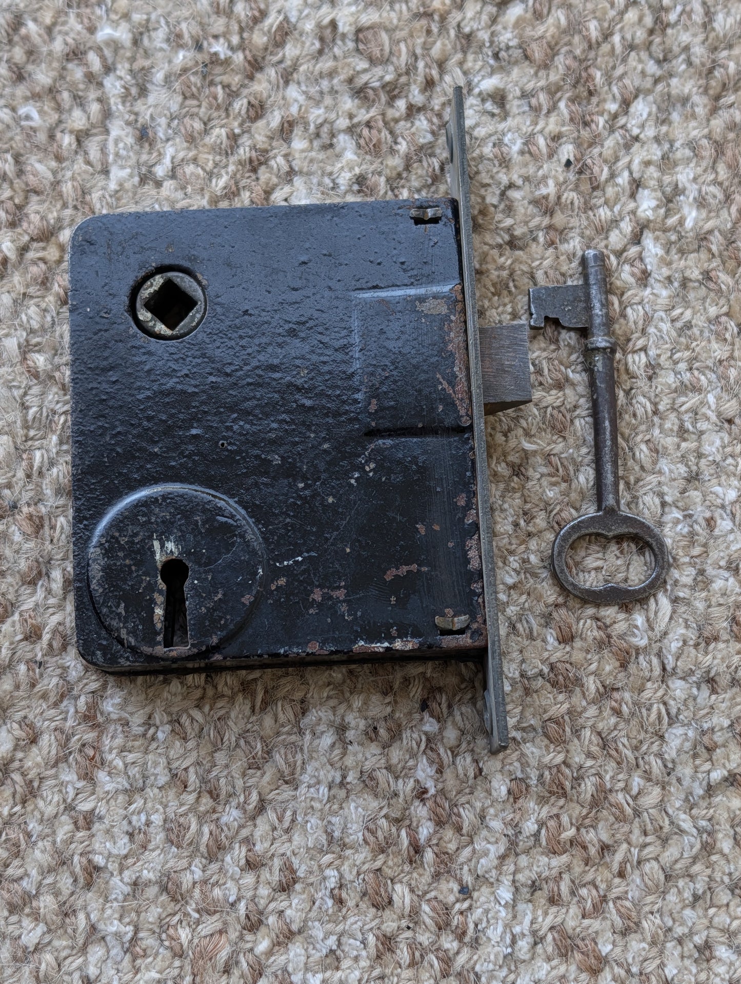 Antique Interior Mortise Lock Door Hardware #2 U S With Key