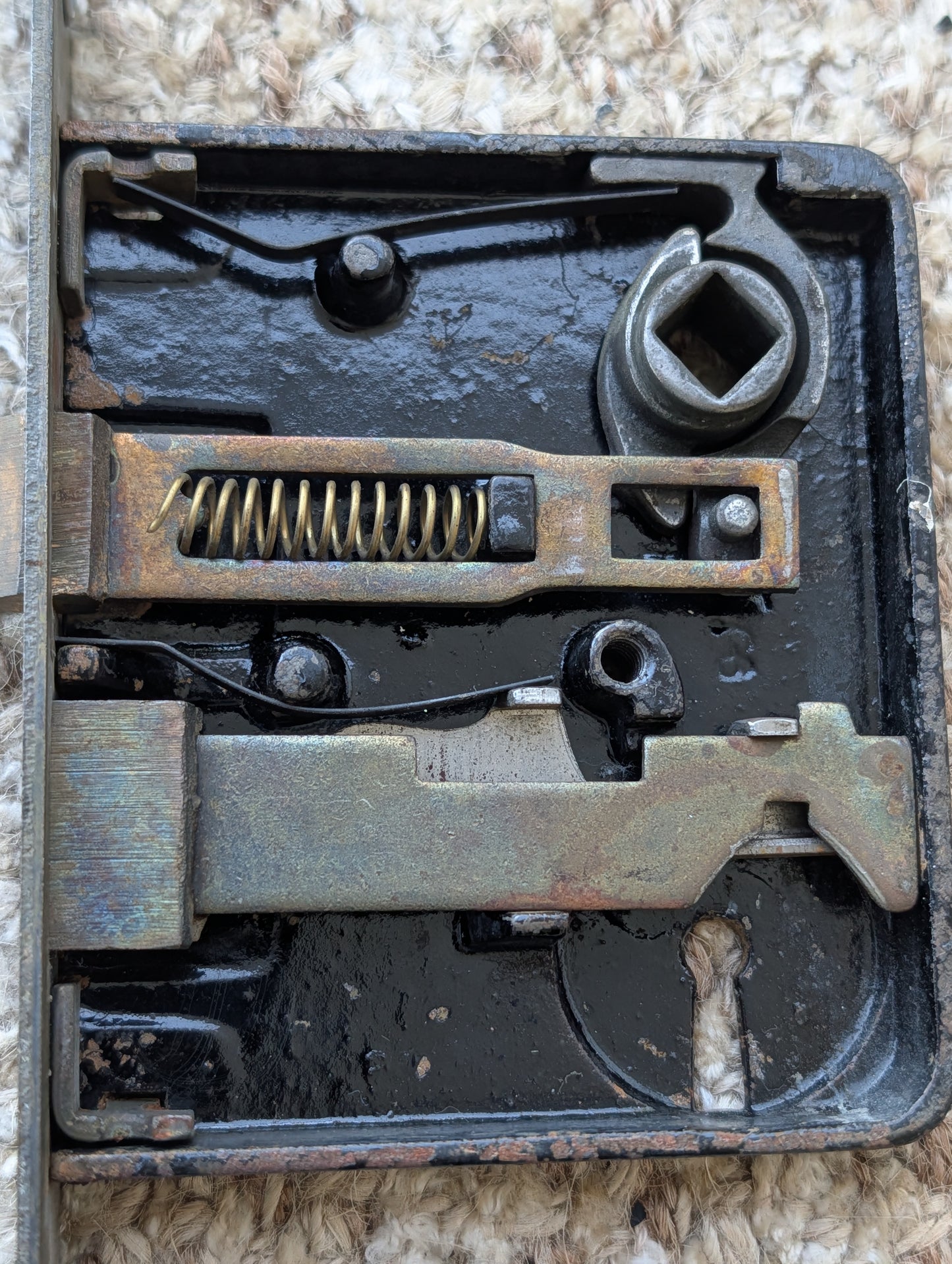 Antique Interior Mortise Lock Door Hardware #2 U S With Key