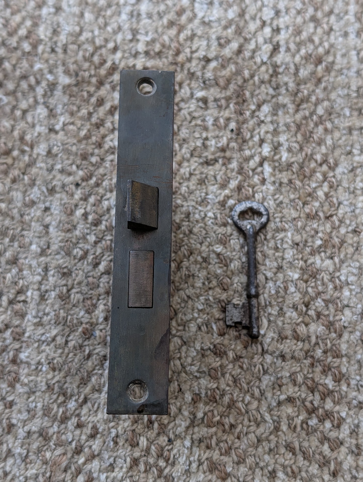 Antique Interior Mortise Lock Door Hardware #4 P With Key
