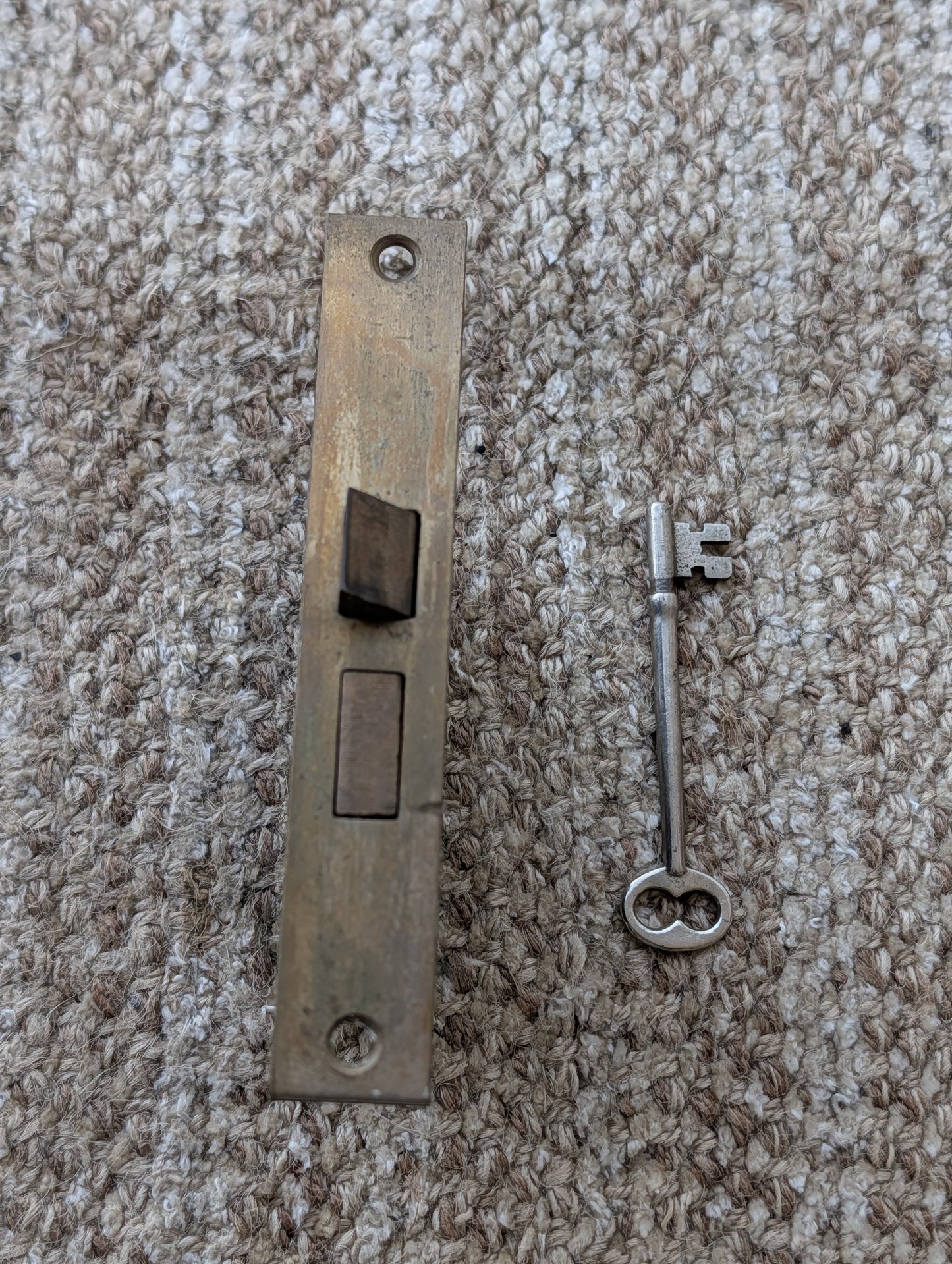 Antique Interior Mortise Lock Door Hardware #U Z 3 U With Key