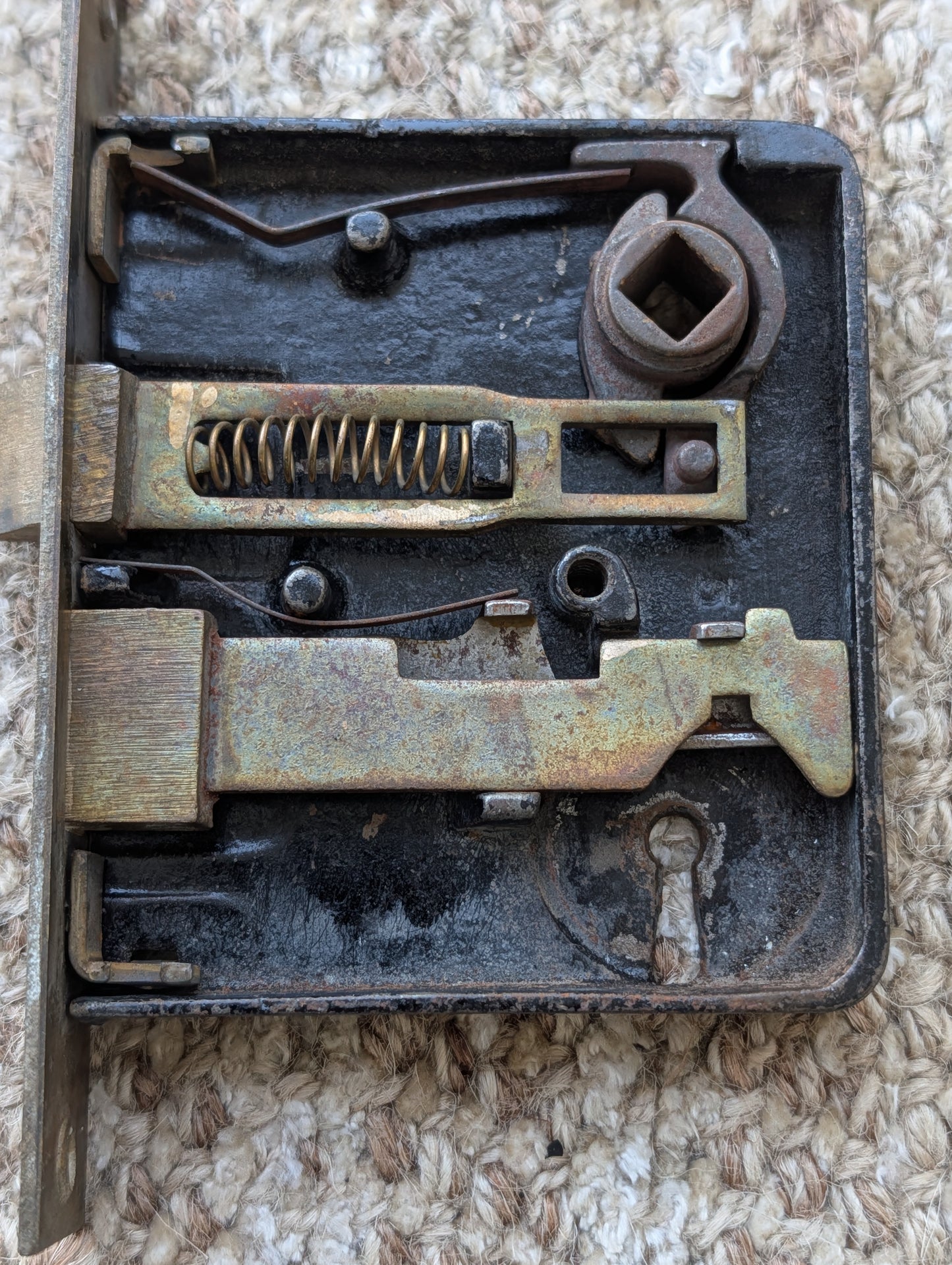 Antique Interior Mortise Lock Door Hardware #U Z 3 U With Key