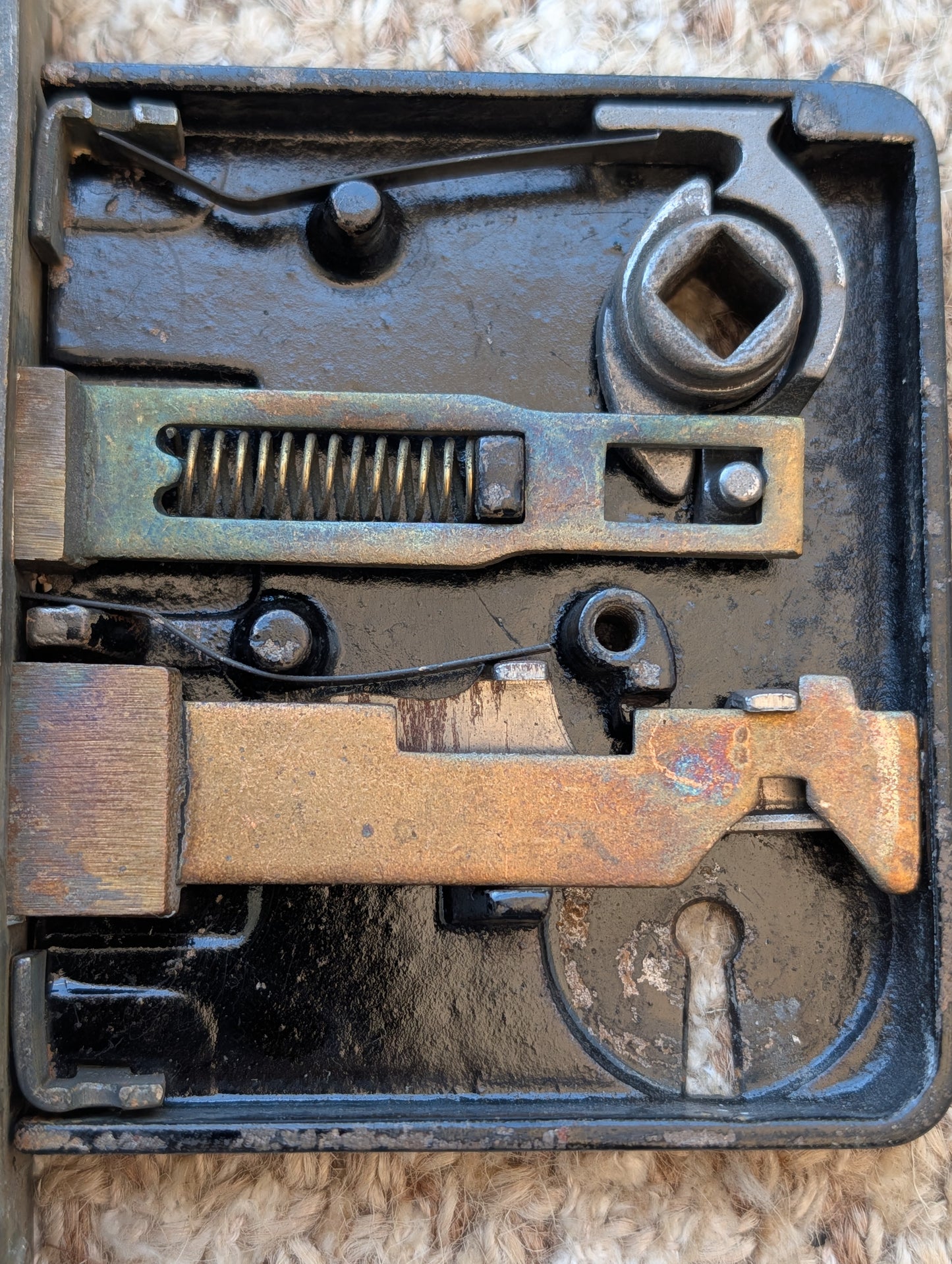 Antique Interior Mortise Lock Door Hardware #3 U S With Key