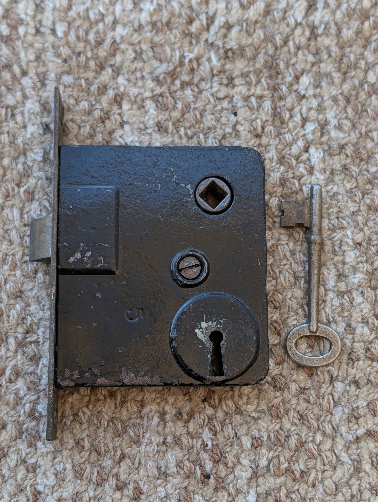 Antique Interior Mortise Lock Door Hardware #0 With Key