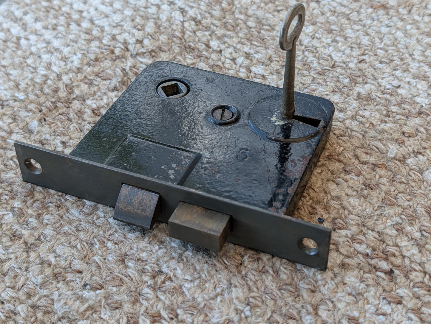 Antique Interior Mortise Lock Door Hardware #0 With Key