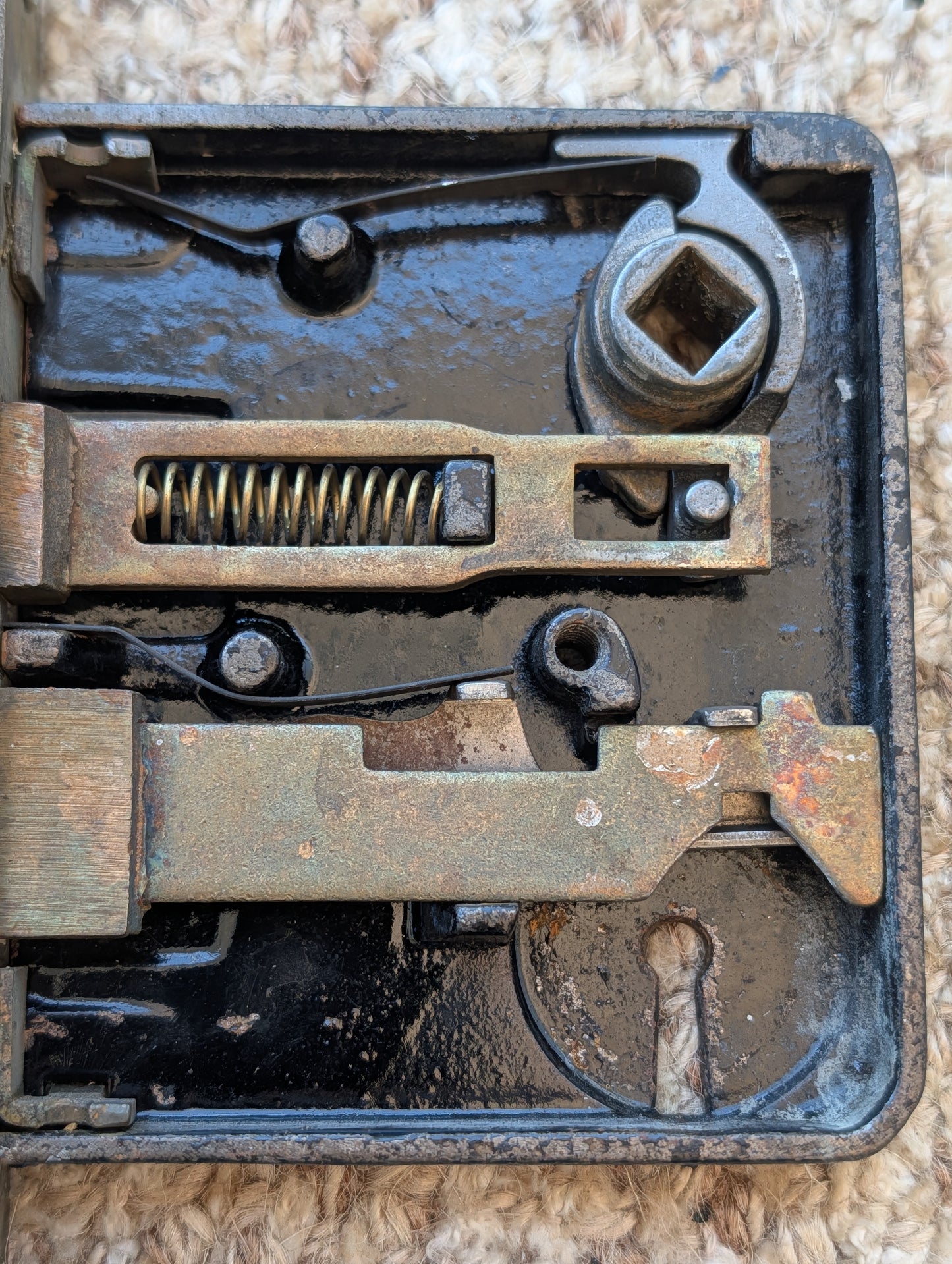 Antique Interior Mortise Lock Door Hardware #0 With Key