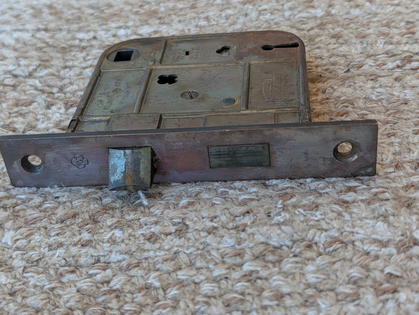 Antique Interior Yale Vulcan Mortise Lock Door Hardware