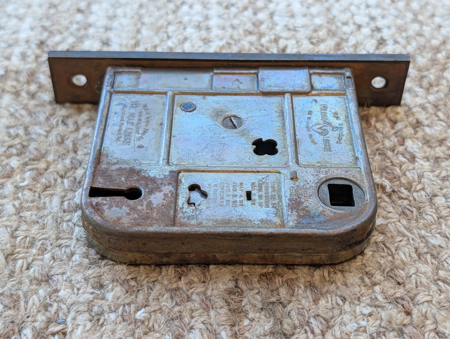 Antique Interior Yale Vulcan Mortise Lock Door Hardware