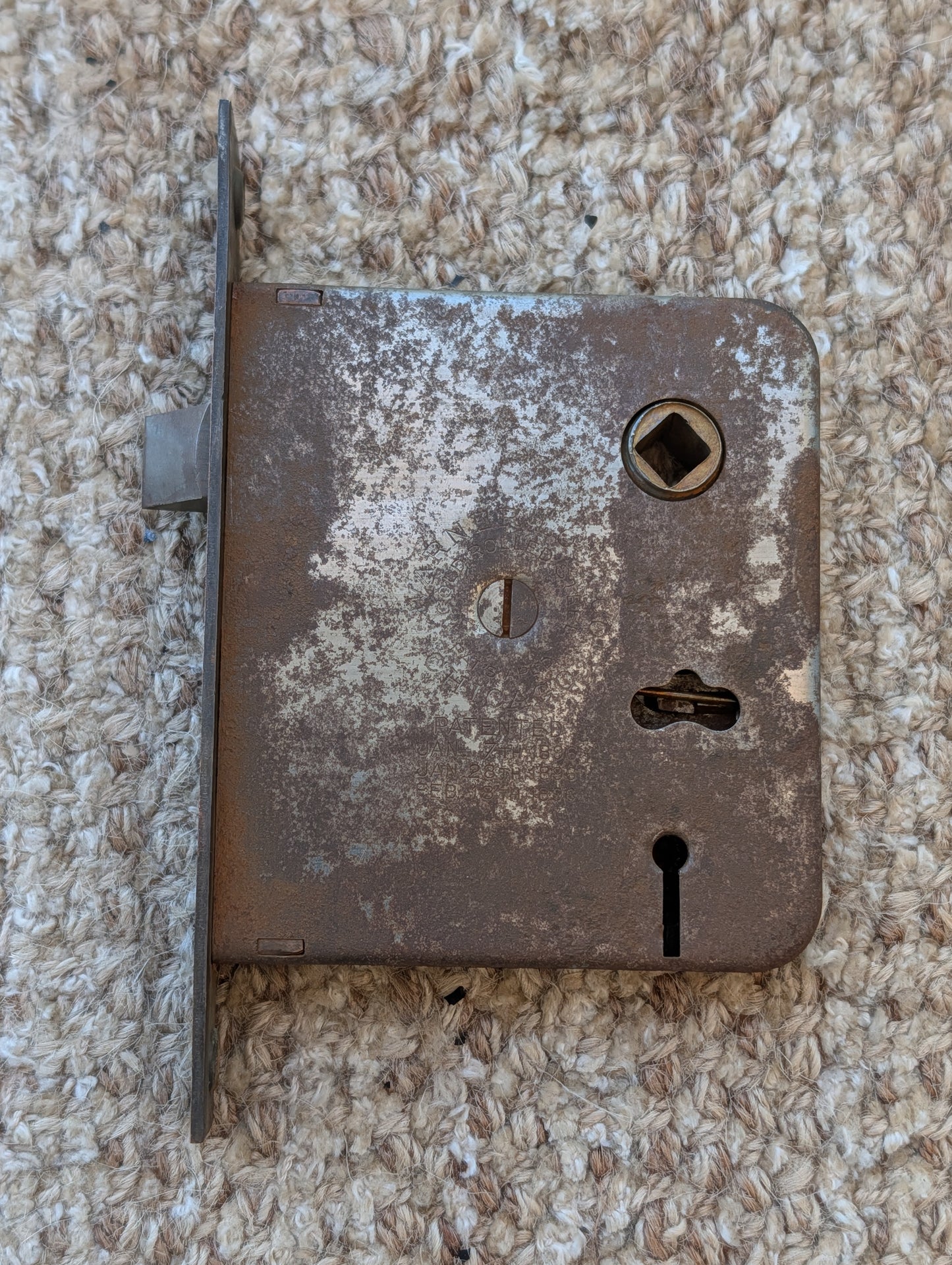 Antique Interior Warner Mortise Lock Door Hardware
