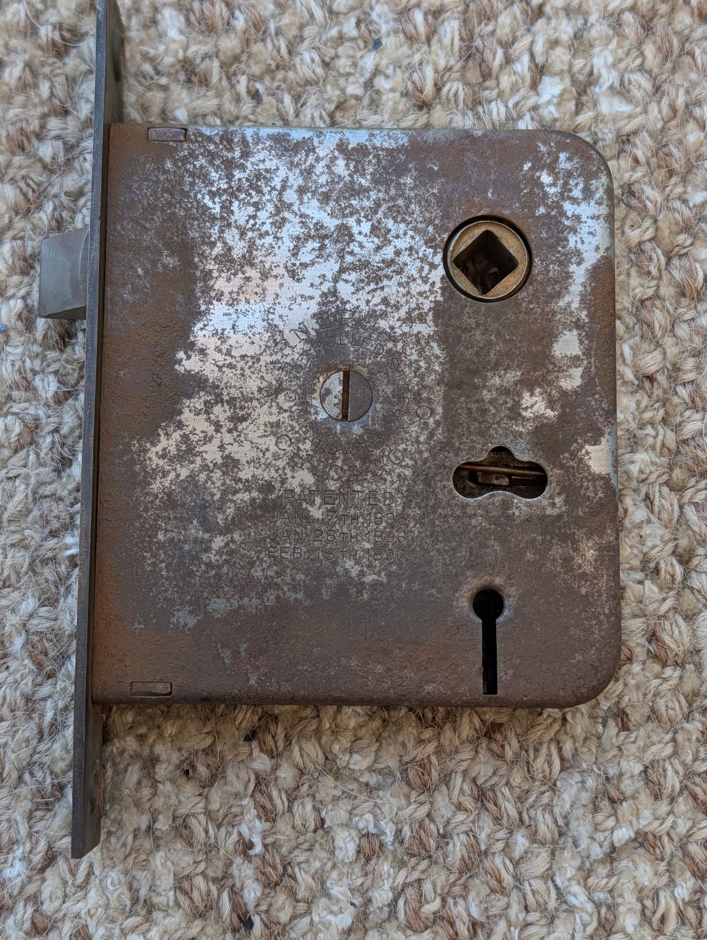 Antique Interior Warner Mortise Lock Door Hardware
