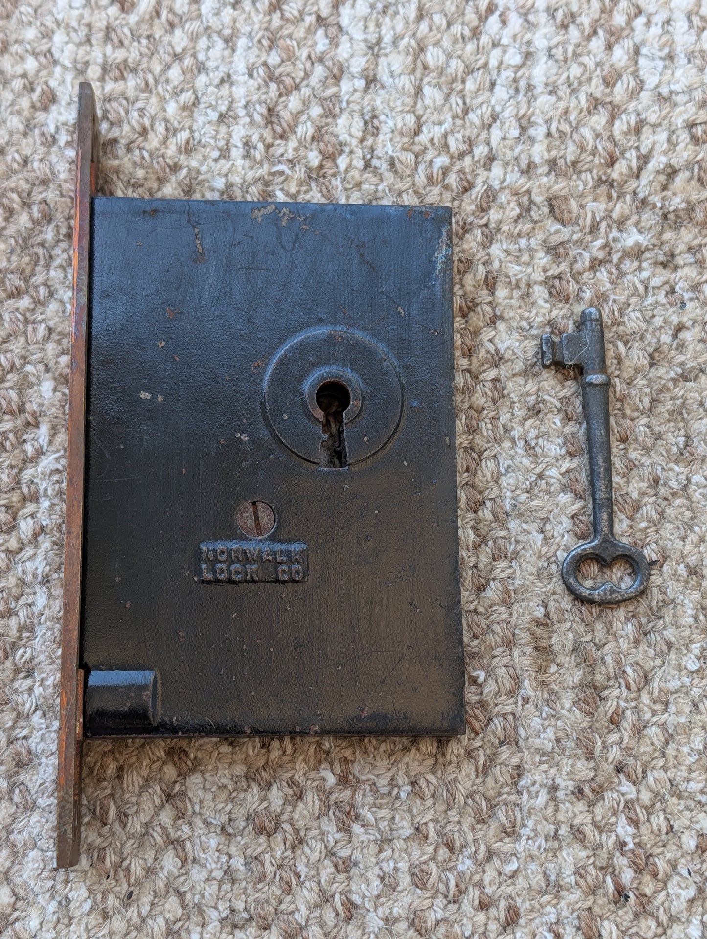Antique Interior Norwalk Pocket Door Mortise Lock Door Hardware With Key
