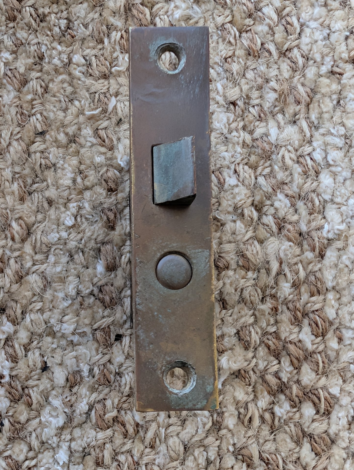 Antique Passage Mortise With Brass Door Knob, Lever and Plates