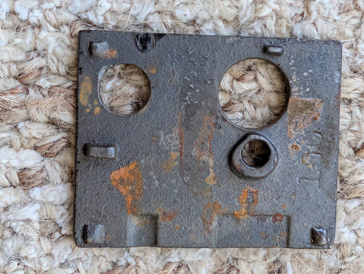 Antique Passage Mortise With Brass Door Knob, Lever and Plates