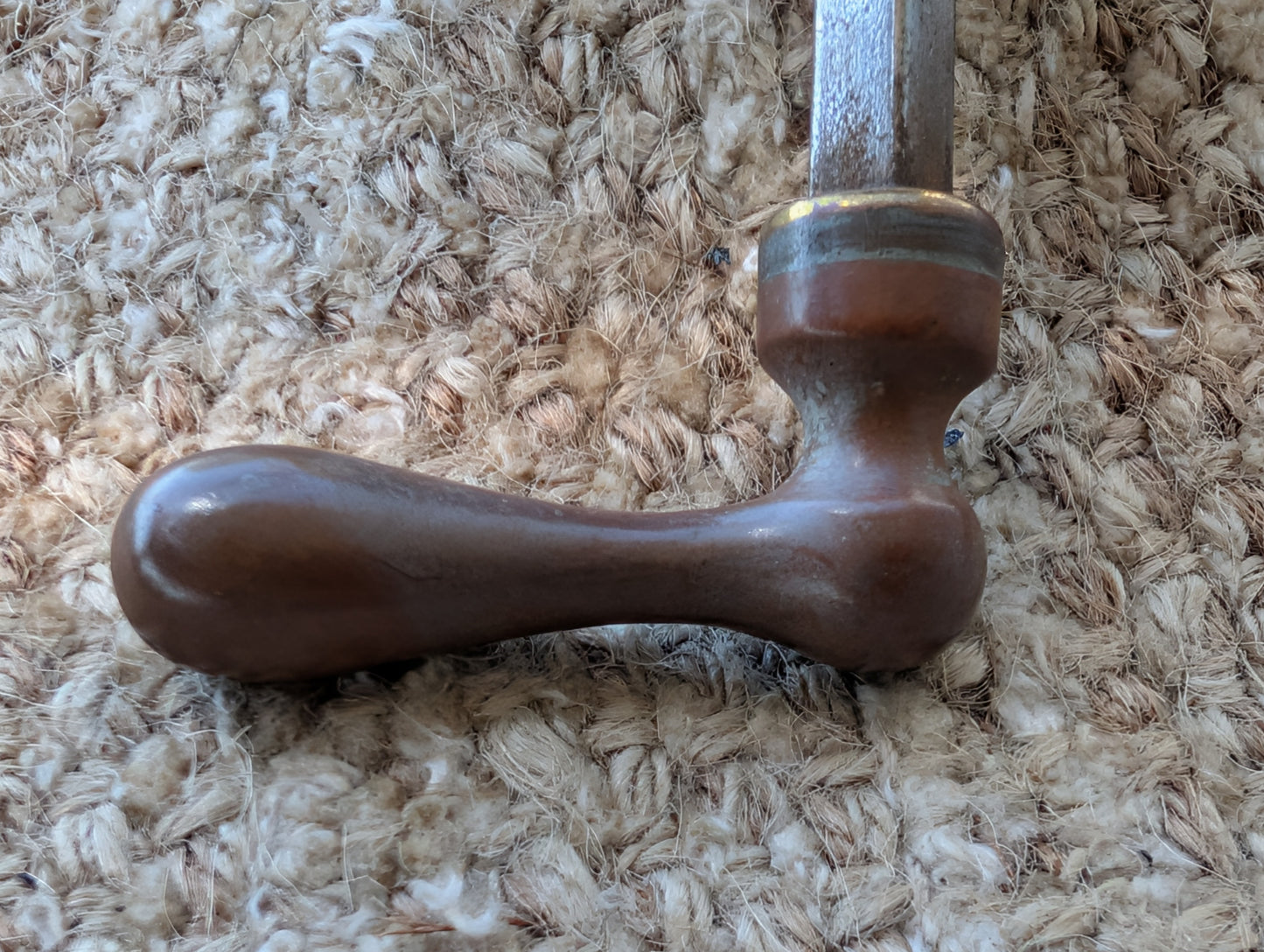 Antique Passage Mortise With Brass Door Knob, Lever and Plates