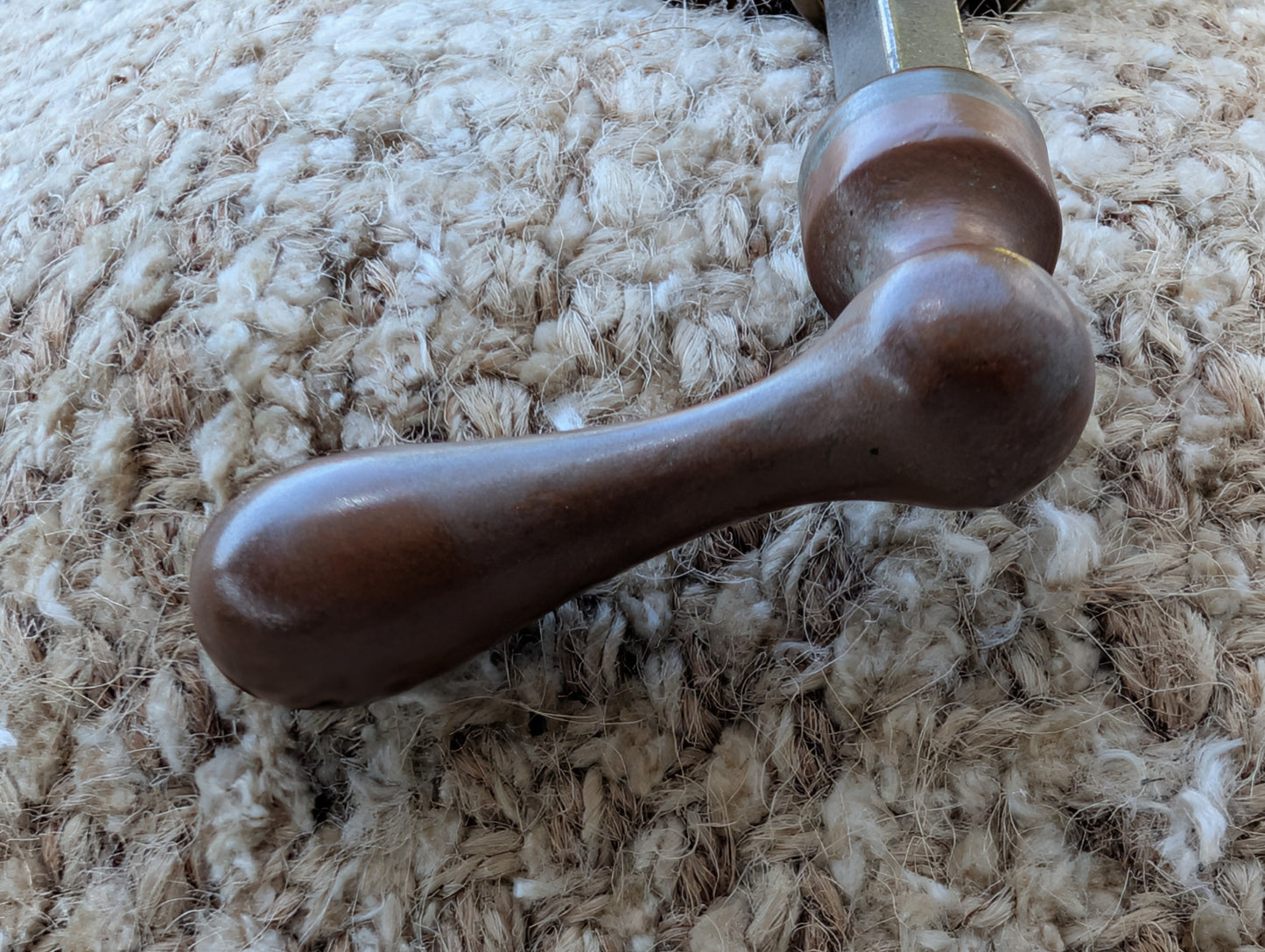 Antique Passage Mortise With Brass Door Knob, Lever and Plates