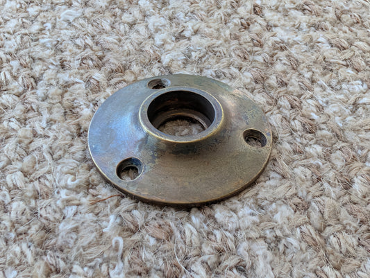 1 15/16" Antique Cast Brass Rosette Escutcheon For Door Knob